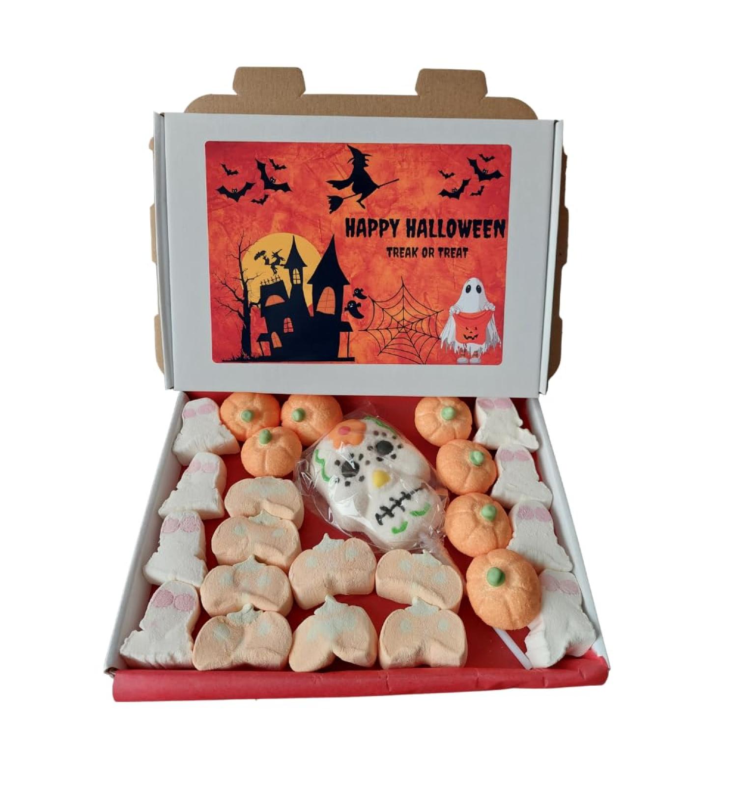 Halloween Pumpkin Mallows Perfect for Halloween Parties and Trick or Treat with Skull Mallow Pops 40g - 200g - Buy Online on GoSupps.com