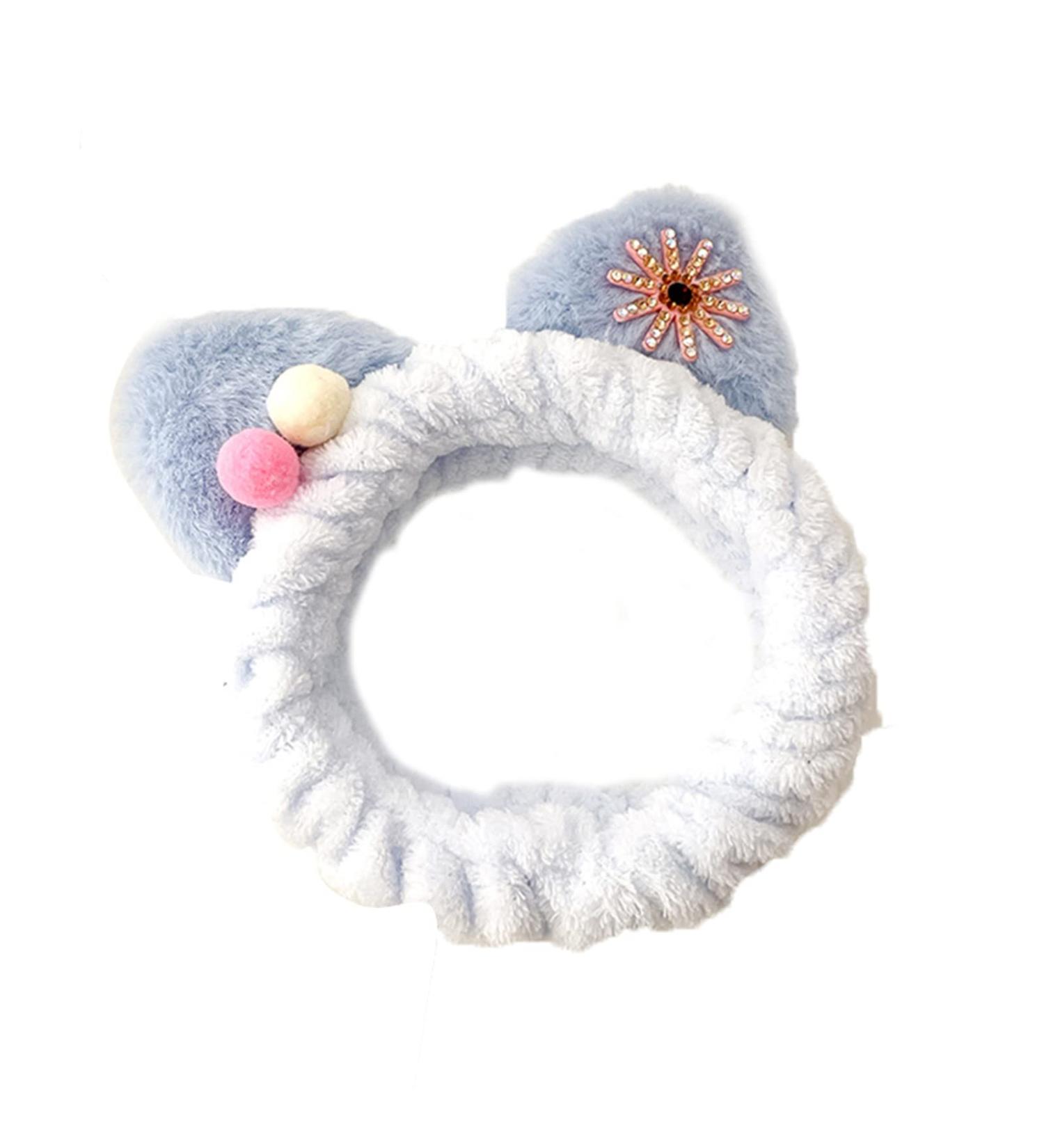 CAZSTYK Headband Plush r Cat Ears Headbands Makeup Hairband -slip Kitten Ear r Head Wrap Elastic Headbands 5 - Buy Online on GoSupps.com