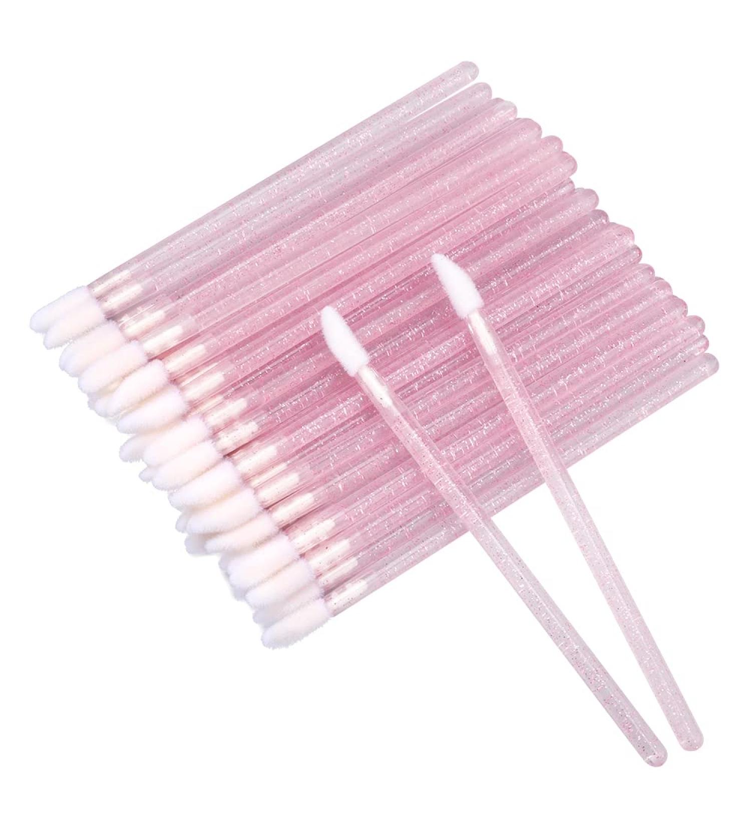 G2PLUS 200 PCS Disposable Lip Gloss Brushes - Crystal Pink Lipstick Applicator Wands for Makeup Application - Buy Online on GoSupps.com