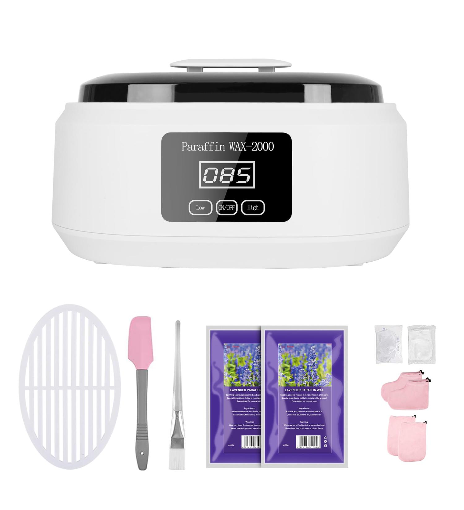 Forever Speed Wachsbad Paraffin Bath Set 3400ml - Spa Quality Treatment for Hands & Feet with 900g Wax Temperature Display 200W Accessories - Perfect Gift for Dry Rough Skin - Buy Online on GoSupps.com
