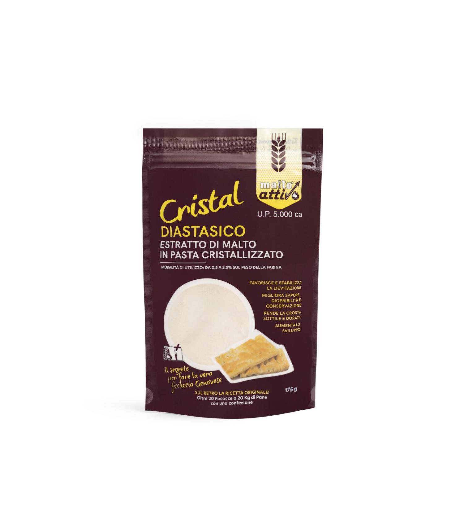 Active Malt Diastasic Crystal 175g Crystallized Malt Extract with High Diastasic Power Barley Malt and But Ideal for Breading 5 000 units Pollak Made in Italy. - Buy Online on GoSupps.com