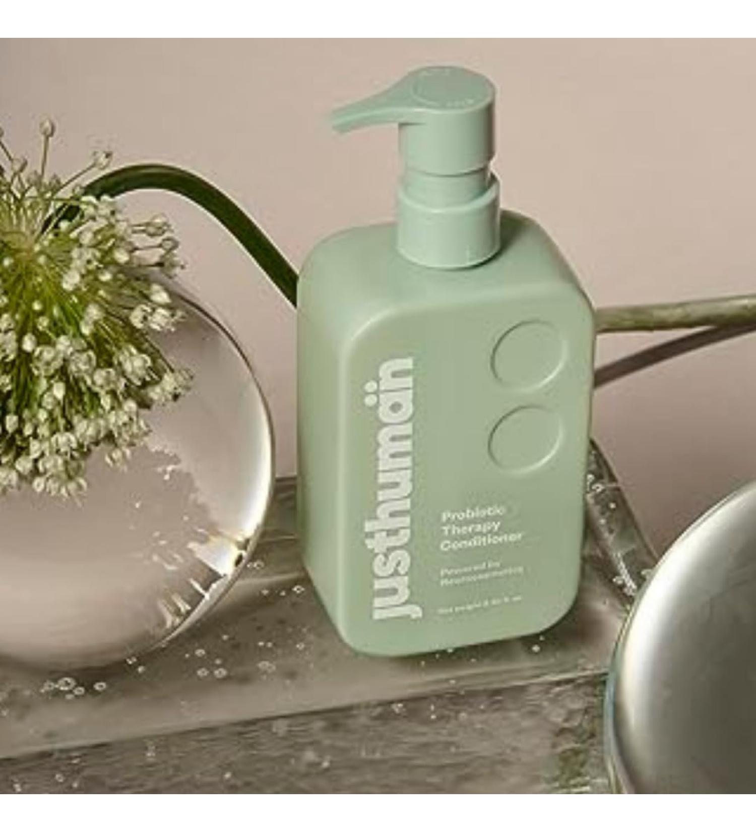 JustHuman Probiotic Therapy Conditioner | Balance Scalp Microbiome | Deeply Hydrates & Conditions | Softens & Adds Shine | Color-Safe Paraben & Sulfate-Free | 8 oz - Buy Online on GoSupps.com