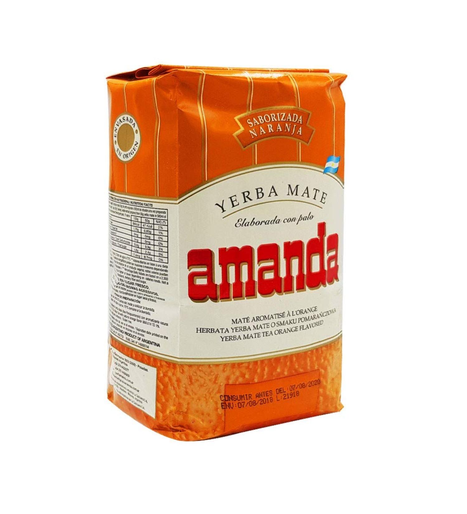 Yerba Mate Amanda - saveur orange - 500g