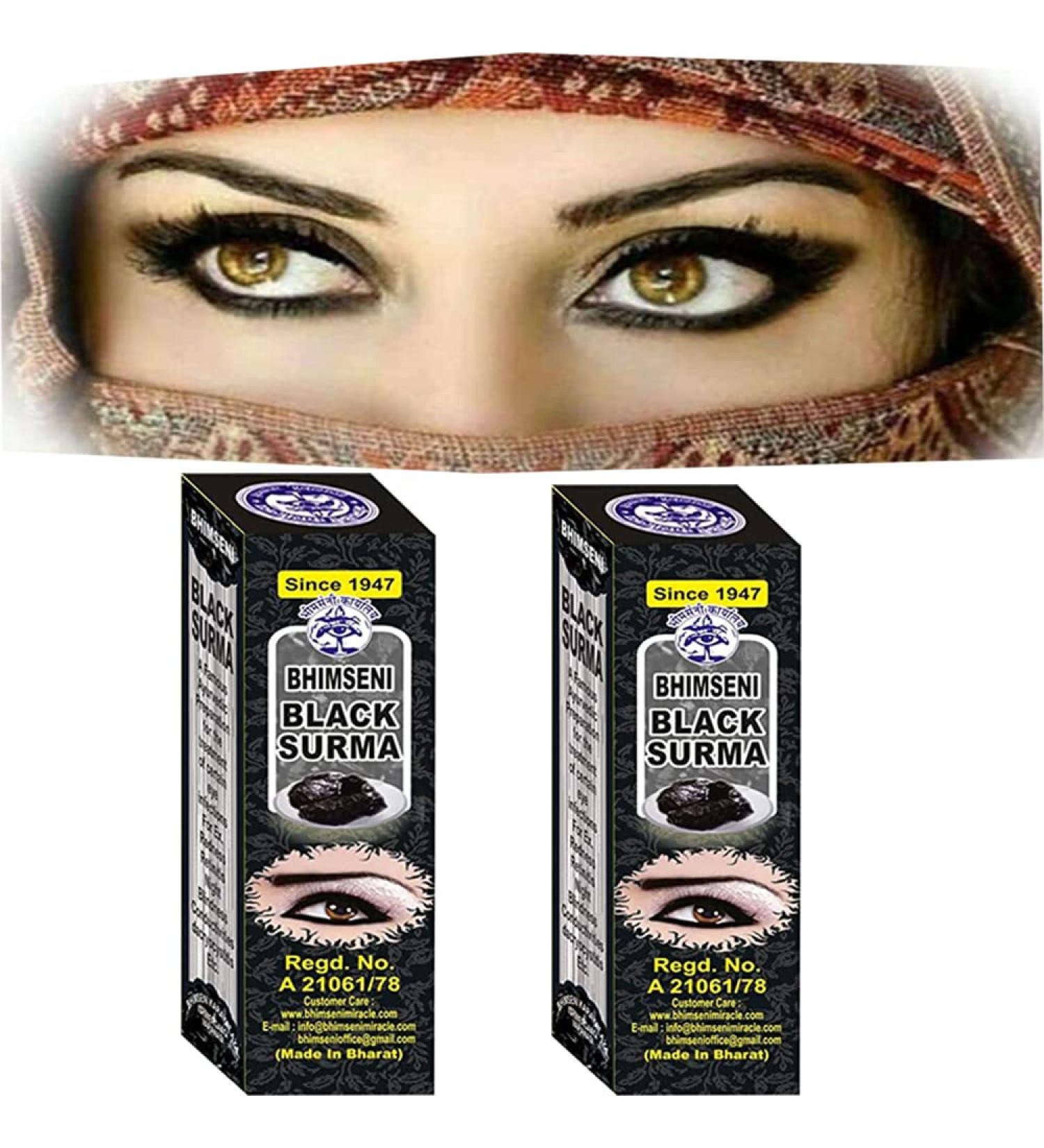 BlueQueen 2Pcs Kohl Arabian Eyeliner Kajal Black Makeup - 0.025 Ounce (Pack of 2) - Buy Online on GoSupps.com