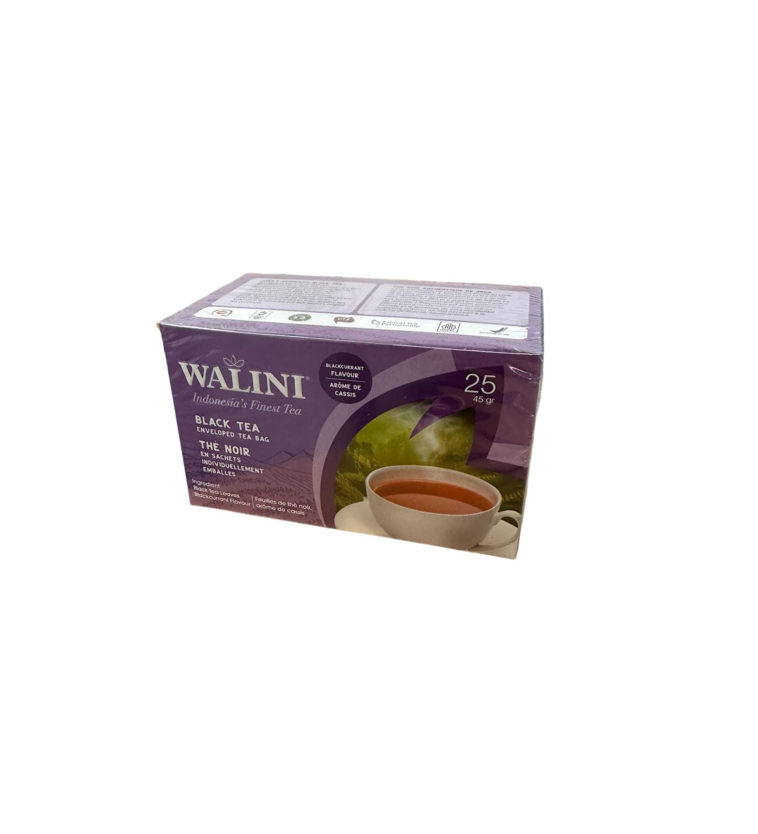 Walini Black Tea Blackcurrant Flavour - 25pcs