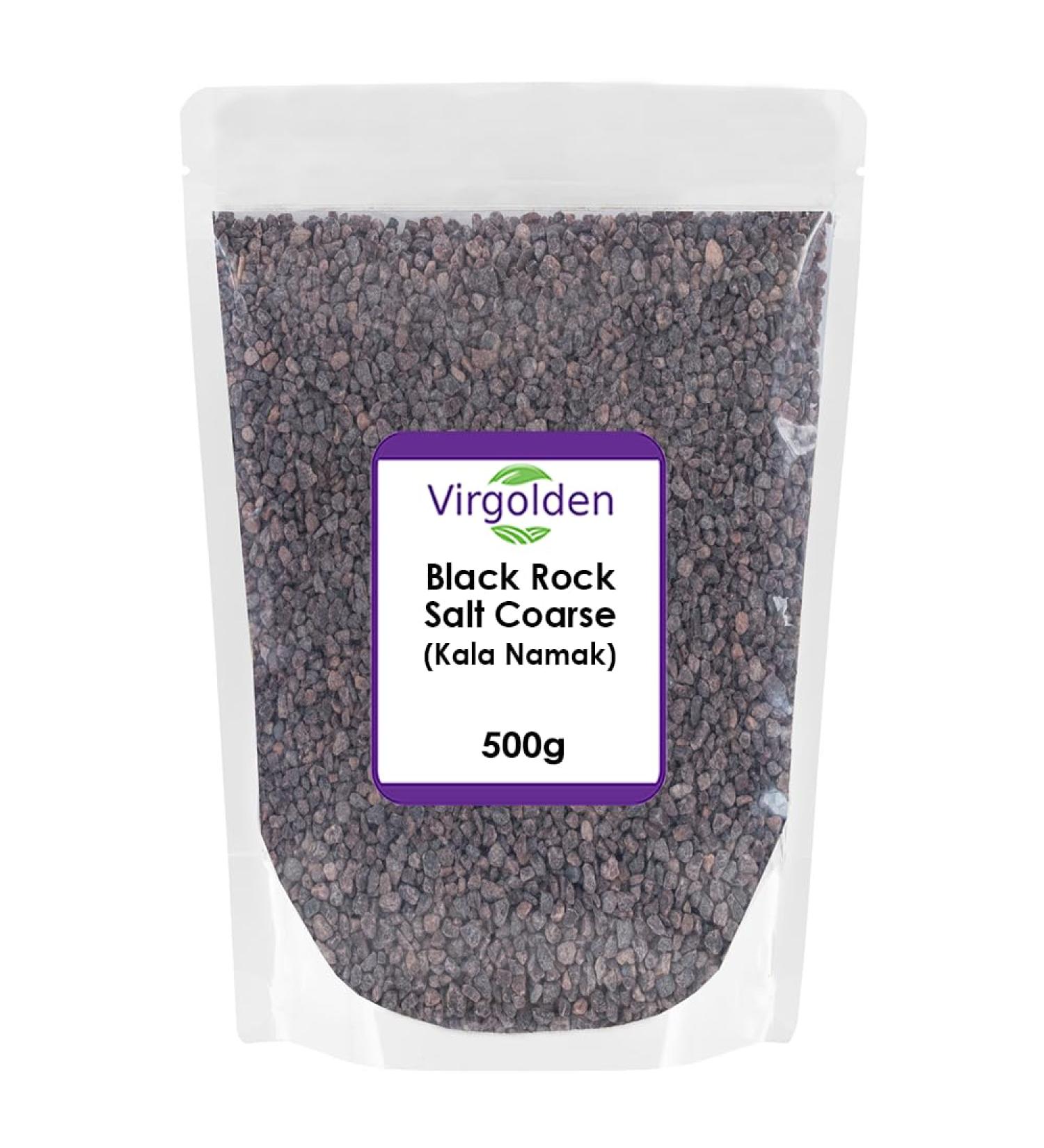 Black Rock Salt (Kala Namak) Coarse 500g by Virgolden