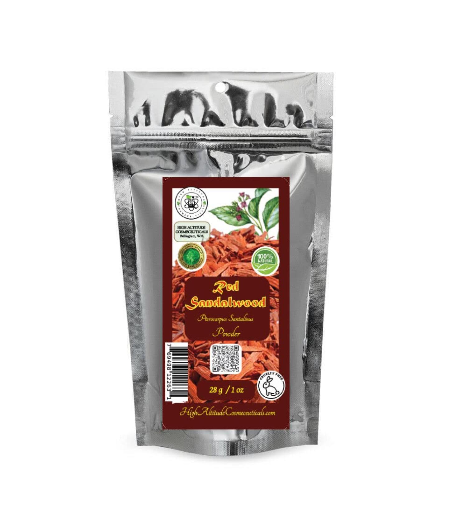 1oz Red Sandalwood Powder for Skin & Hair Care | Therapeutic Incense Meditation & Cosmetic Use - Buy Online on GoSupps.com