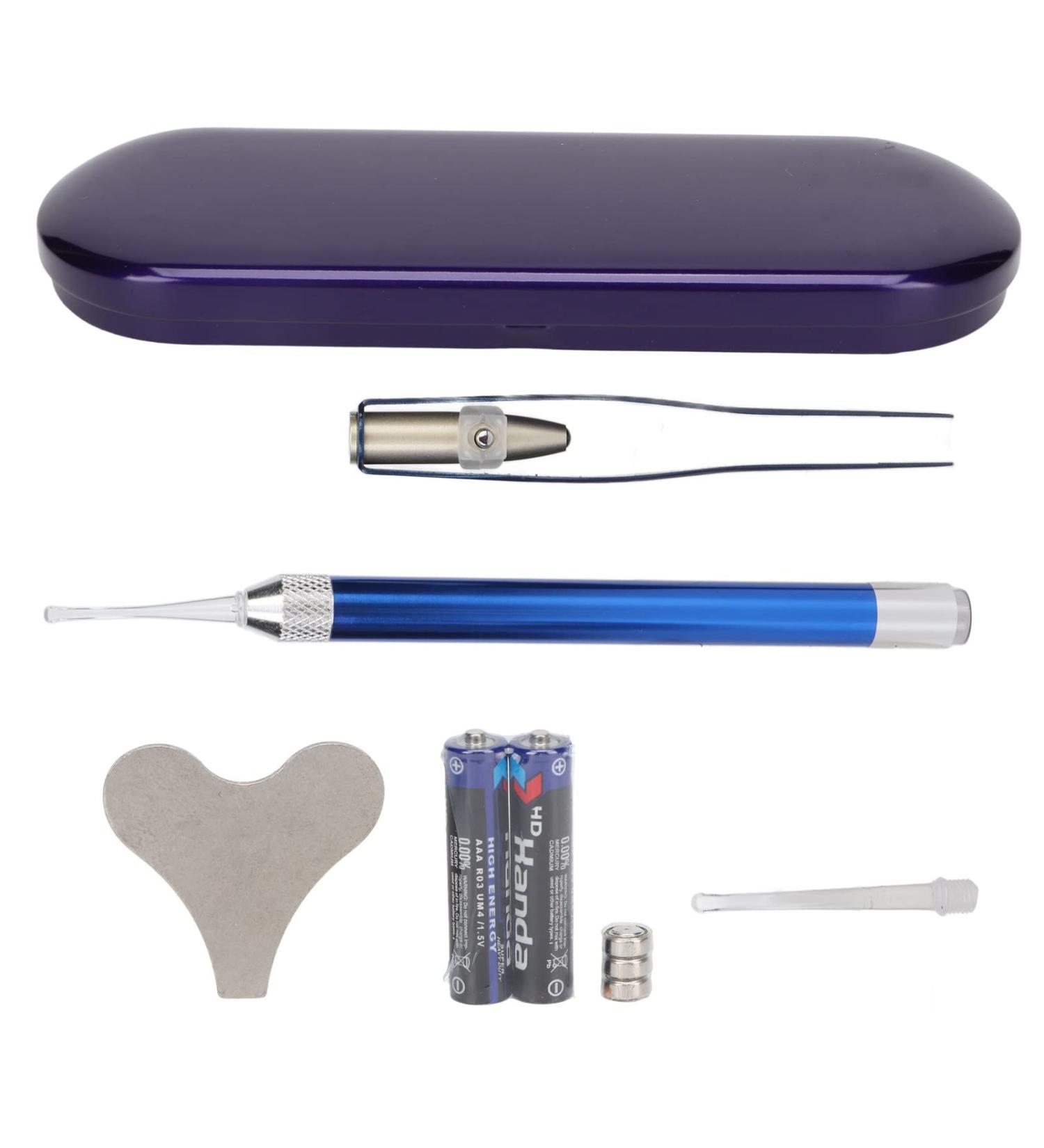 Portable LED Light Ear Pick Set with Tweezers & Storage Box - Stainless Steel Ear Wax Removal Tool for Daily Ear Health Care - Buy Online on GoSupps.com
