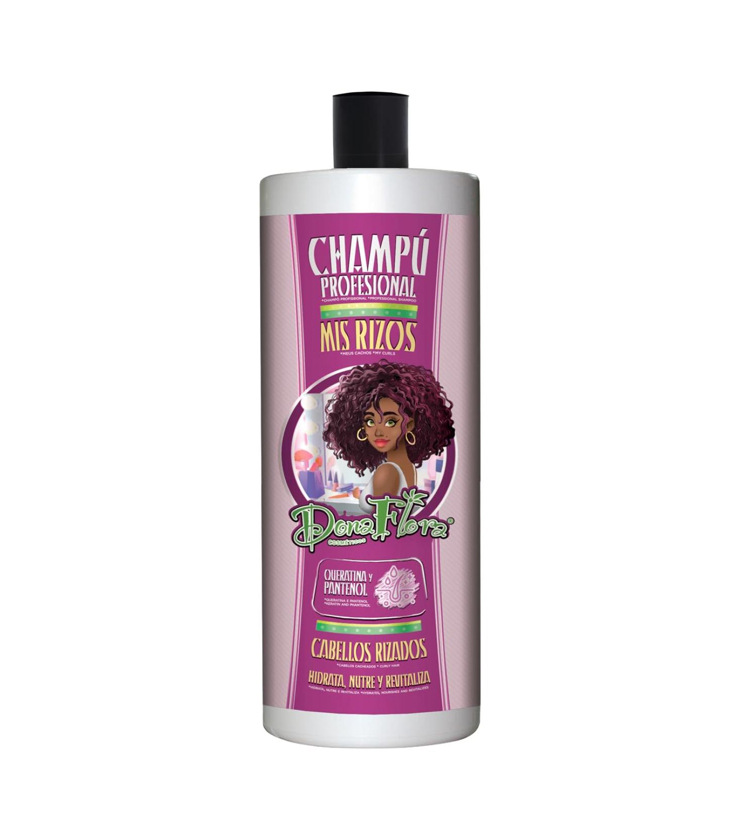 DONA FLORA Shampooing Boucles 1000ml D finition Nutrition et Hydratation Coco & Karit Sans Sulfates ni Parab nes Cheveux Boucl s Fris s ou Cr pus