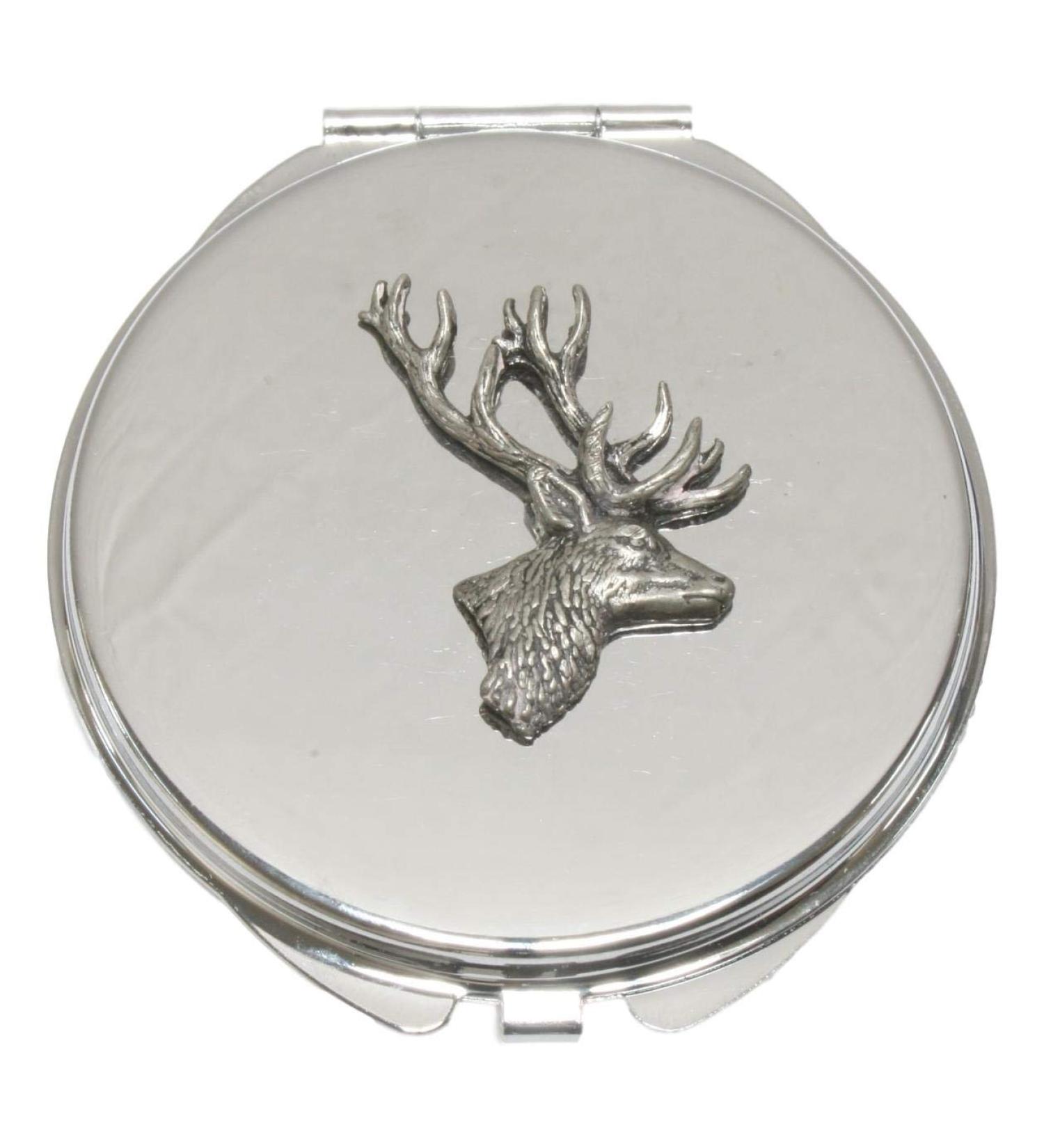Stag Head Compact Mirror Handbag Gift With Free Engraving 347 - Buy Online on GoSupps.com