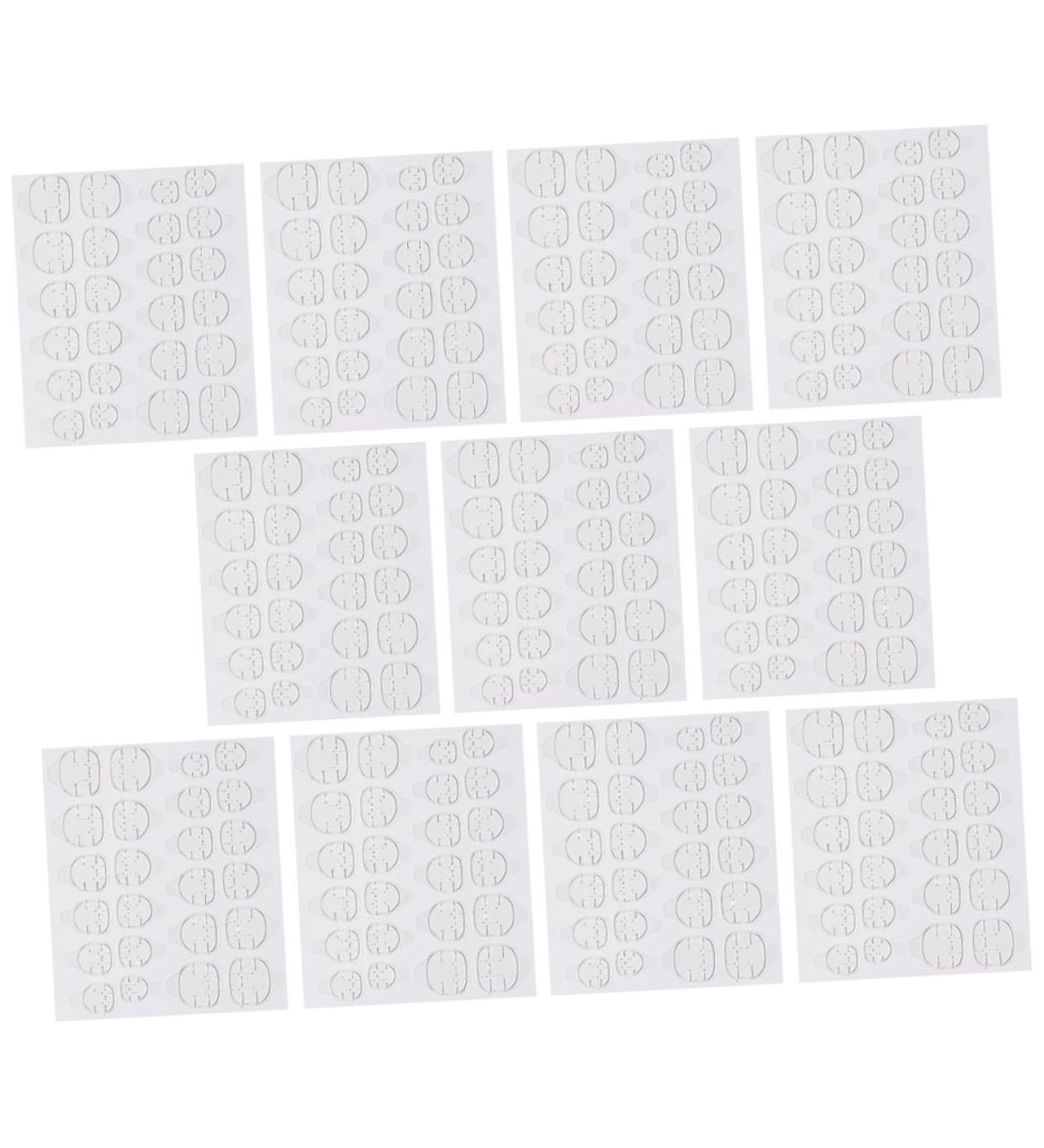 20 Sheets double sided adhesive nail stickers waterproof stickers tabs nail stickers for nail art sticker nails false toenails for big toe glue nail invisible Rubber nails plastic - Buy Online on GoSupps.com