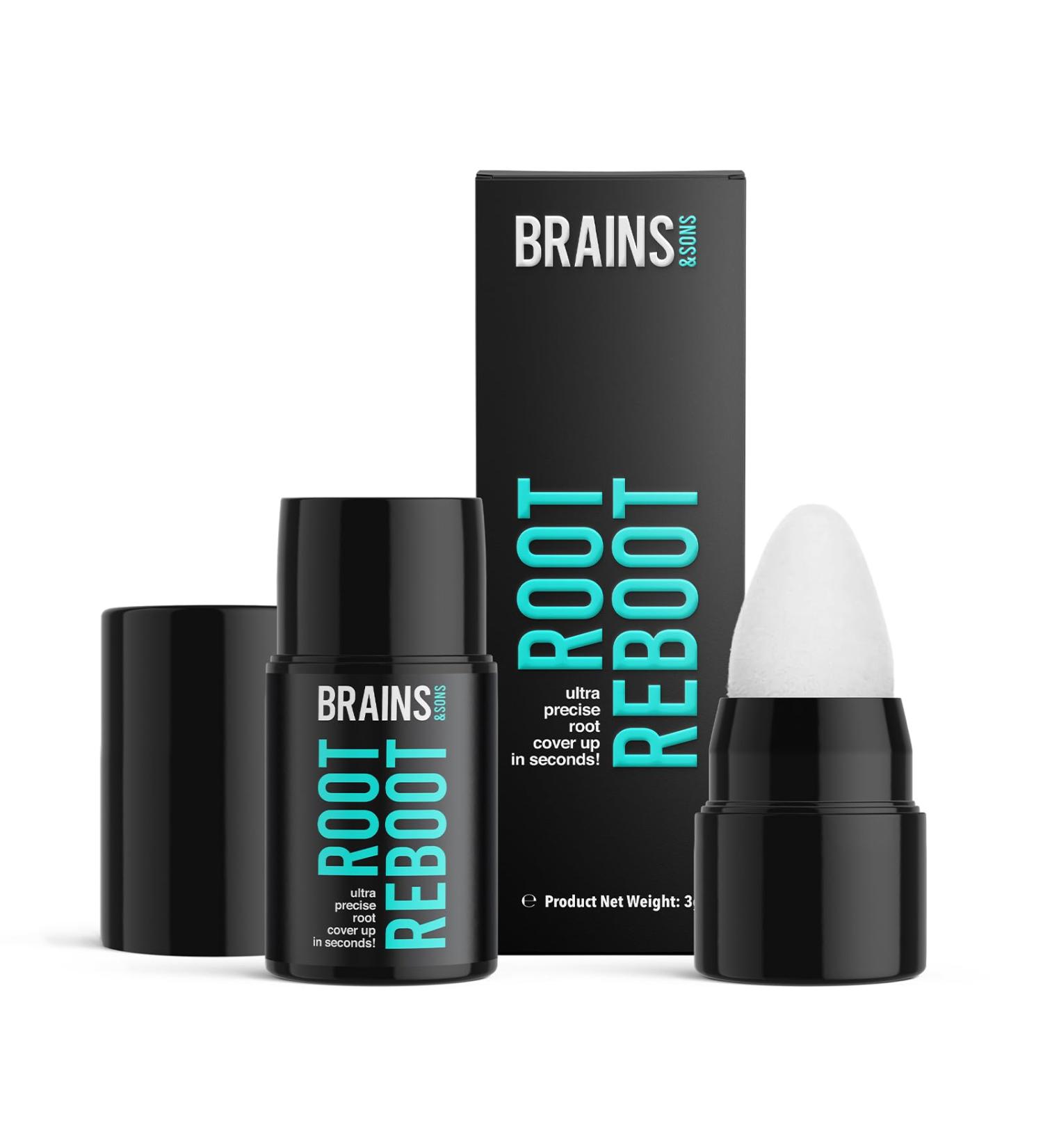 Approach Powder Hair Pen | Waterproof Hair Concealer for Gray Coverage | Precise Hairline Compression - Brains & Sons (Black) - Buy Online on GoSupps.com