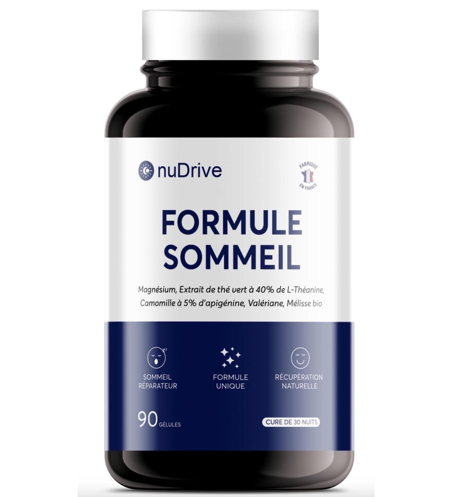 Sleep Formula | Melatonin-Free Sleep Supplement - Magnesium Bisglycinate L-Theanine Apigenin Valerian Lemon Balm Organic - Natural and Fast Sleep - 100% French - Buy Online on GoSupps.com