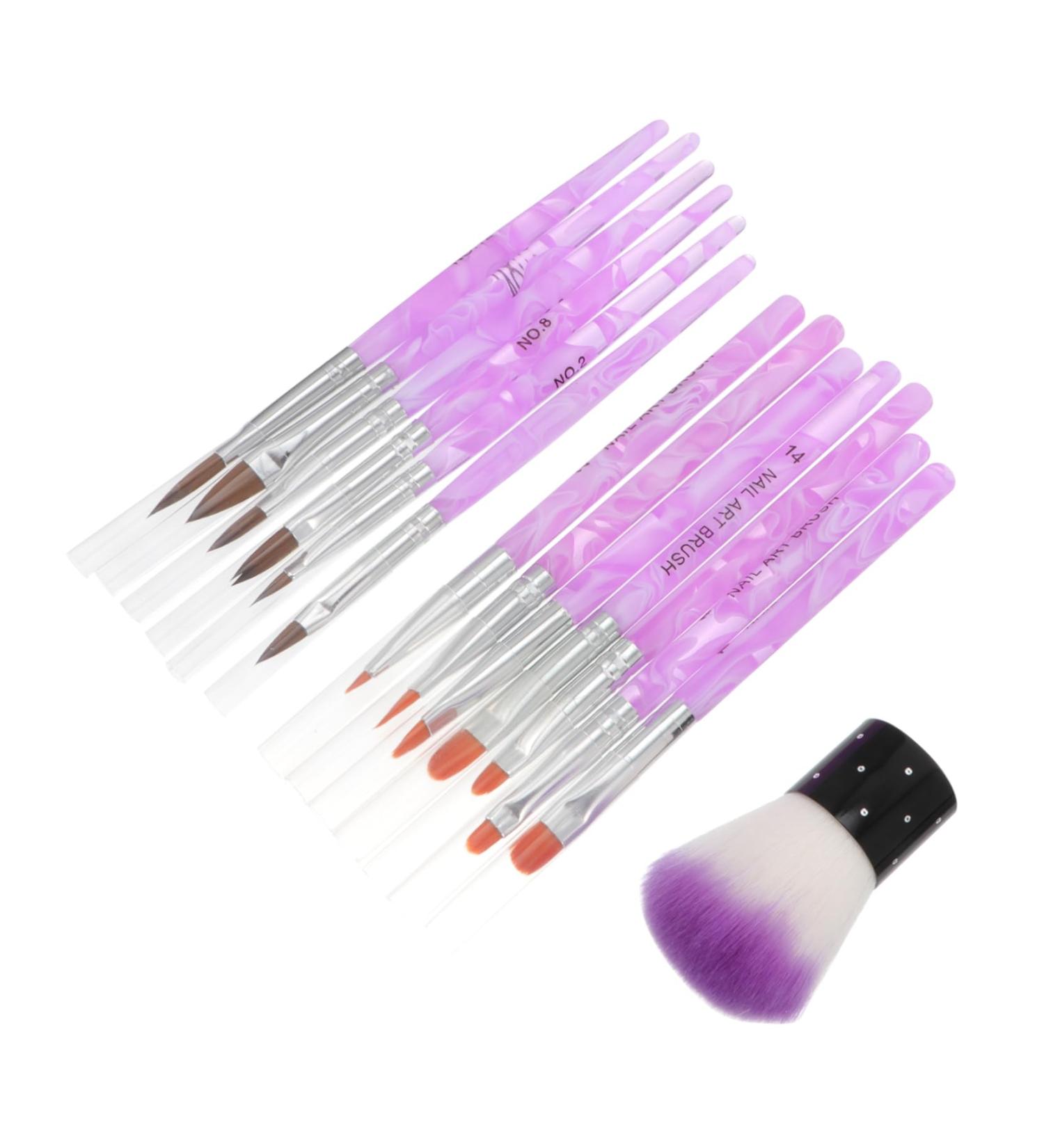 minkissy 1 Set Dust Brush Suit Nail Nylon Brush Nail Line Nail Brush Pen Acrylic Nail Tips Builder Brush Nail Painting Brush Nail Kits Pens 3d Acrylic Rod Tool - Buy Online on GoSupps.com