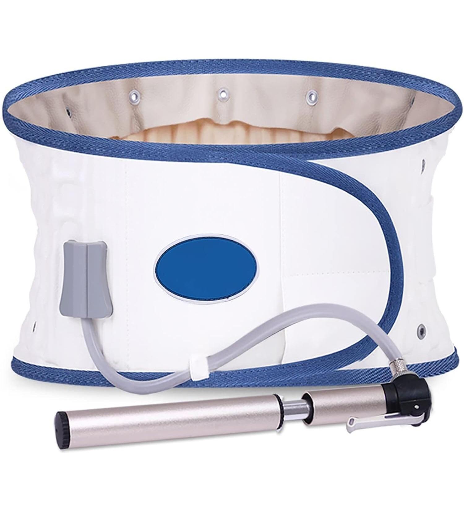 FoRes Waist Air Traction Brace Belt - 28 Air Columns for Lower Back Pain Relief | Small Beige Lumbar Support Device - Buy Online on GoSupps.com