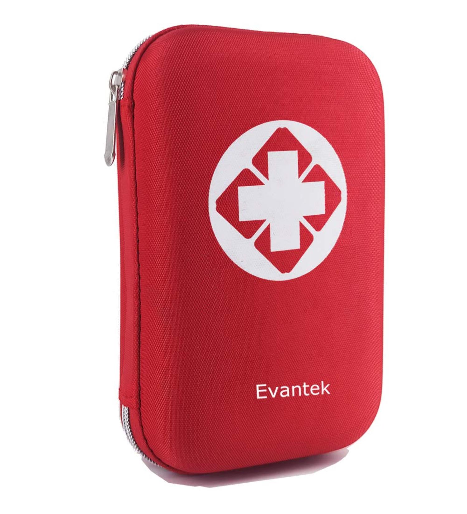 Evantek 155-Piece Waterproof First Aid Kit for Camping, Hiking, Home, Outdoor, Vehicle - Red - Buy Online on GoSupps.com