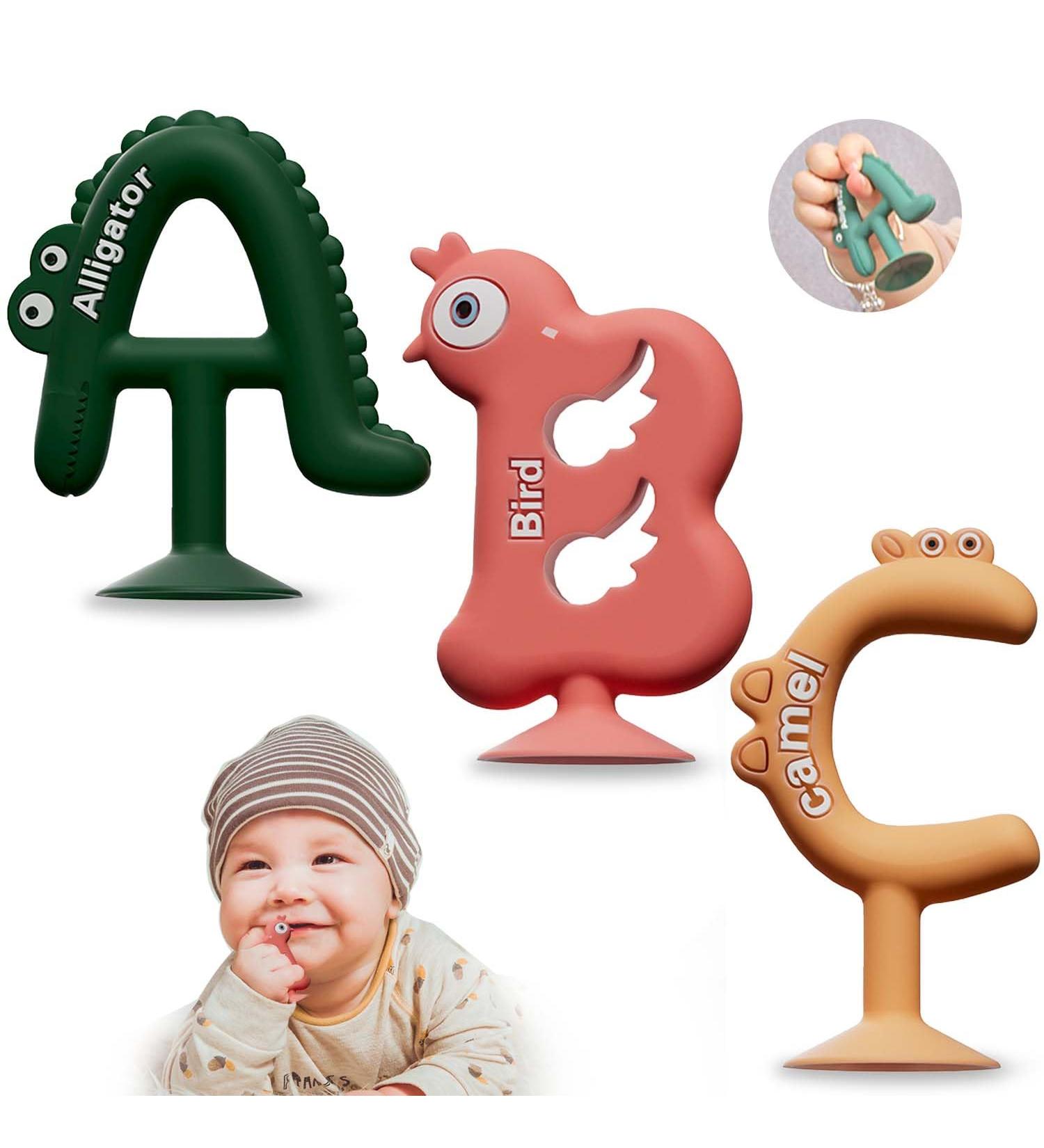 Buy Dcpshtry Baby Bite Toys - 3 Silicone Teething Toys for Dental Relief & Cognitive Development | Bath-Friendly for Ages 3-24 Months - Buy Online on GoSupps.com