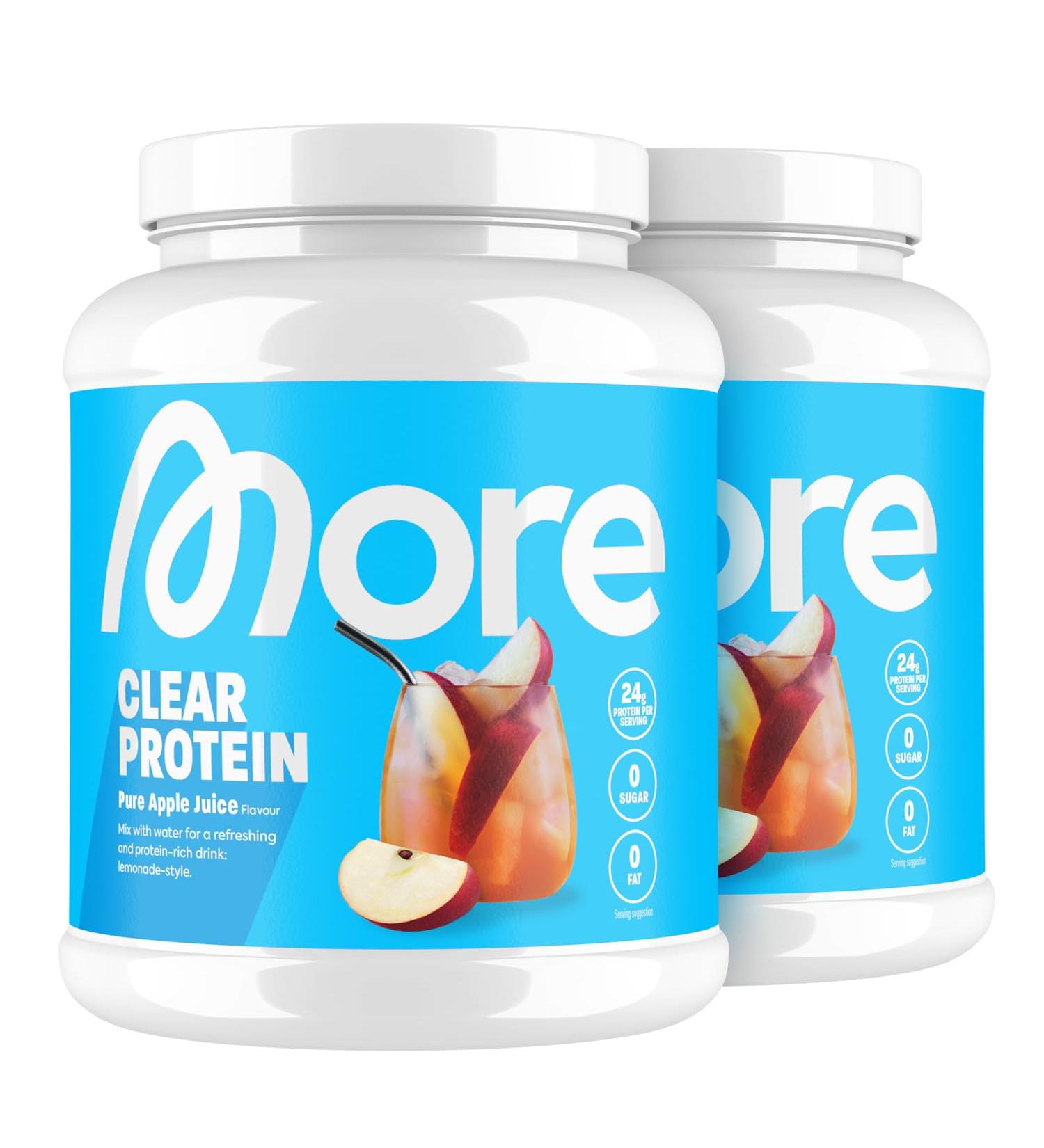 Buy MORE NUTRITION Pure Apple Juice - Clear Whey 2 x 600g | International Shipping Available - Buy Online on GoSupps.com