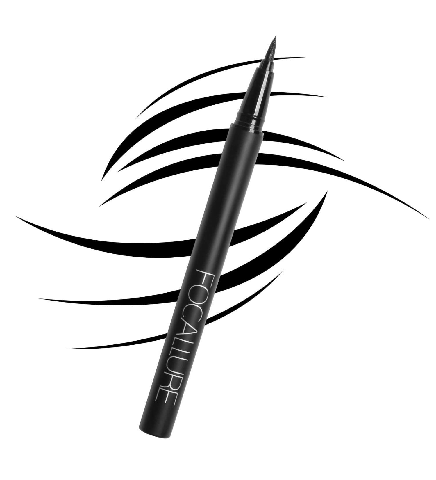 FOCALLURE Waterproof Black Matte Eyeliner - Long-Lasting Quick-Dry Liquid Liner with Flexible Tip - Buy Online on GoSupps.com