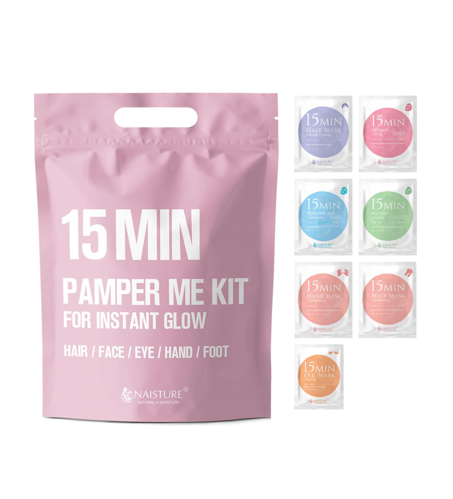 Shop NAISTURE Spa Kit for Women Complete Korean Skincare Set with Hair Hand Foot & Facial Masks | 15-Minute Pamper Me Kit - Buy Online on GoSupps.com