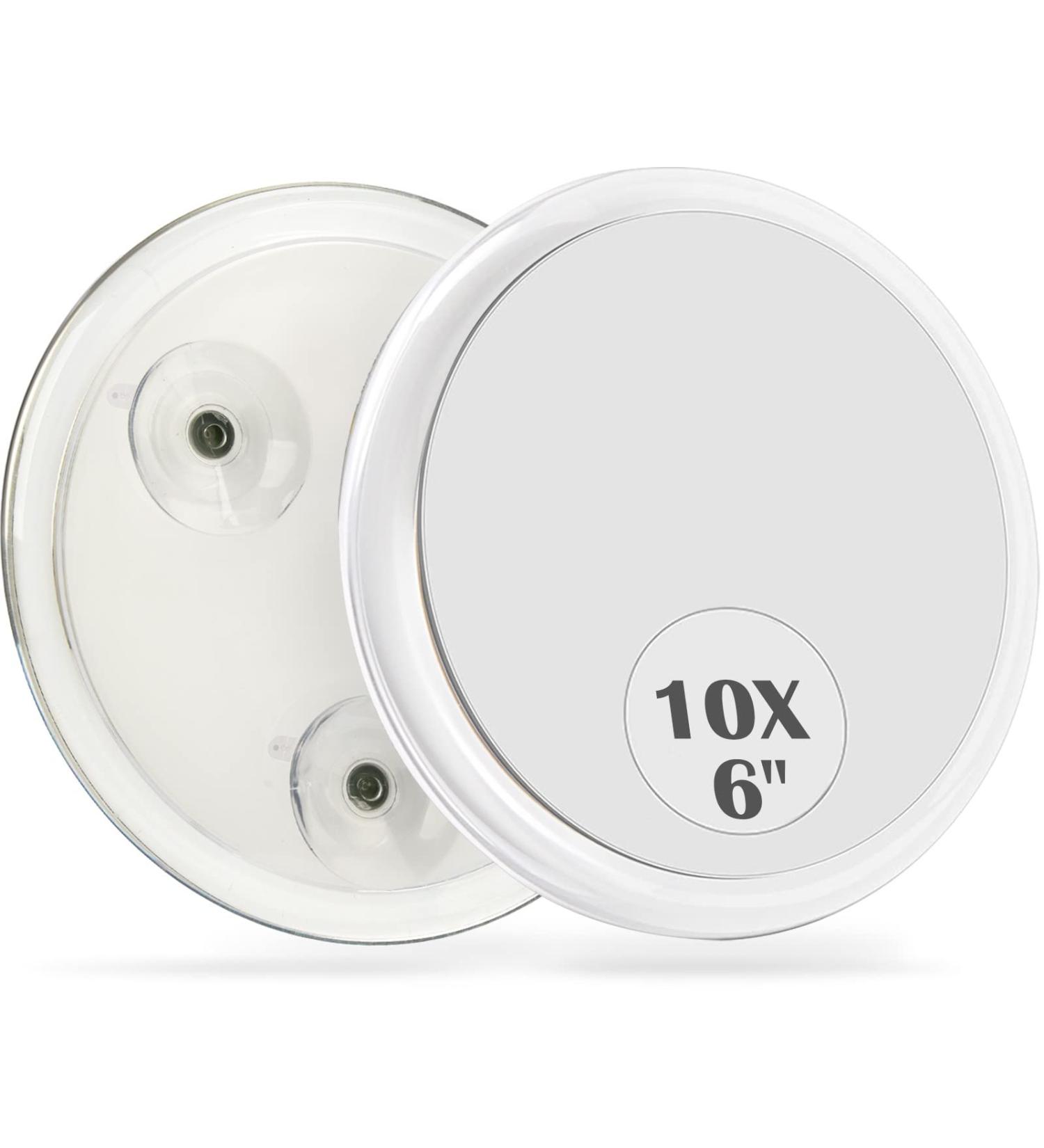 10x Magnifying Mirror with Suction Cups - Small Concave Travel Makeup Mirror with 10x Magnification - Buy Online on GoSupps.com