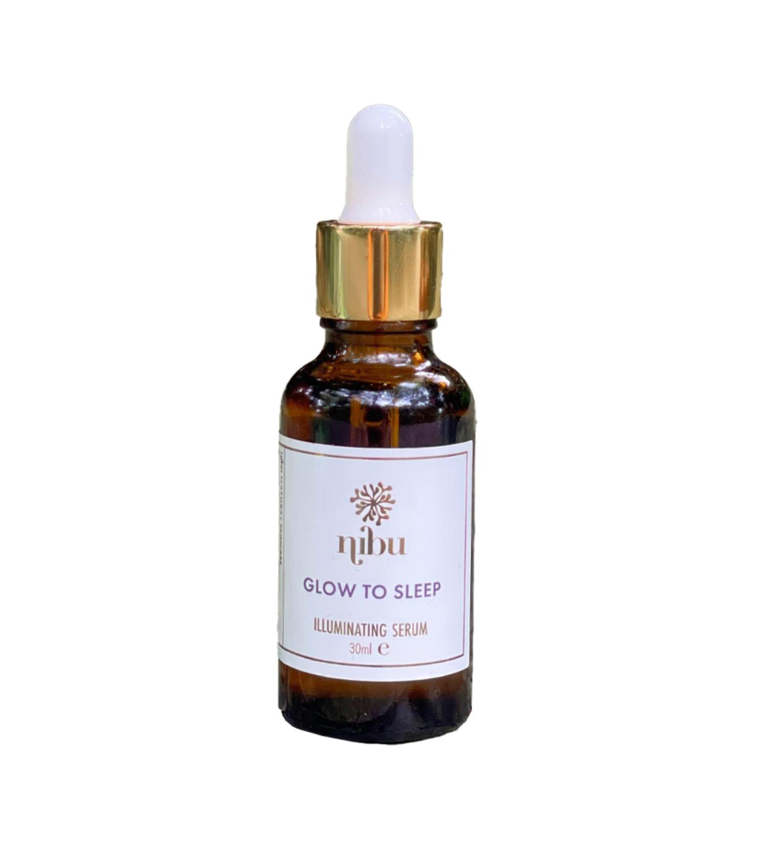  Nibu Glow To Sleep Serum 15ml Anti-aging anti-wrinkle reduces hyperpigmentation hydrating brightening and illuminating the skin Organic night face serum for men and women - Buy Online on GoSupps.com
