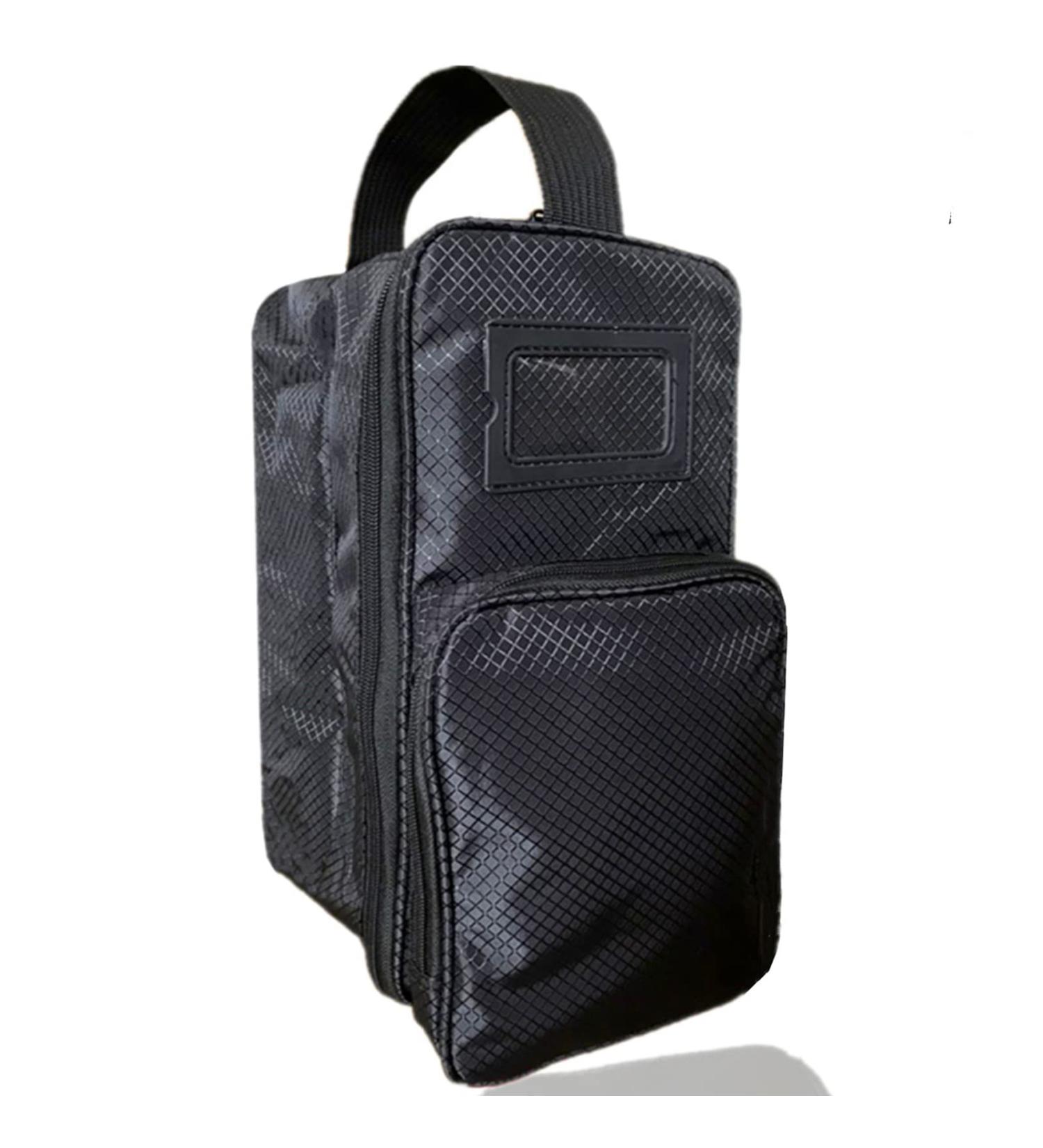 Amy Sport Golf Shoe Bag - Zippered Travel Shoes Case with Outside Pocket, Lightweight Carrier for Men and Women - Ideal for Basketball, Soccer, Gym - Black - Buy Online on GoSupps.com