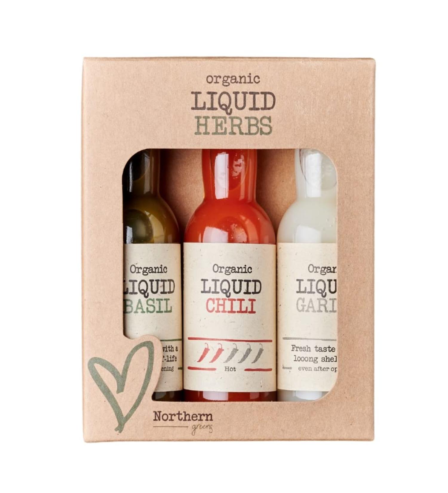 Organic Liquid Herbs Gift Box - 3 x 40ml Bottles - Buy Online on GoSupps.com