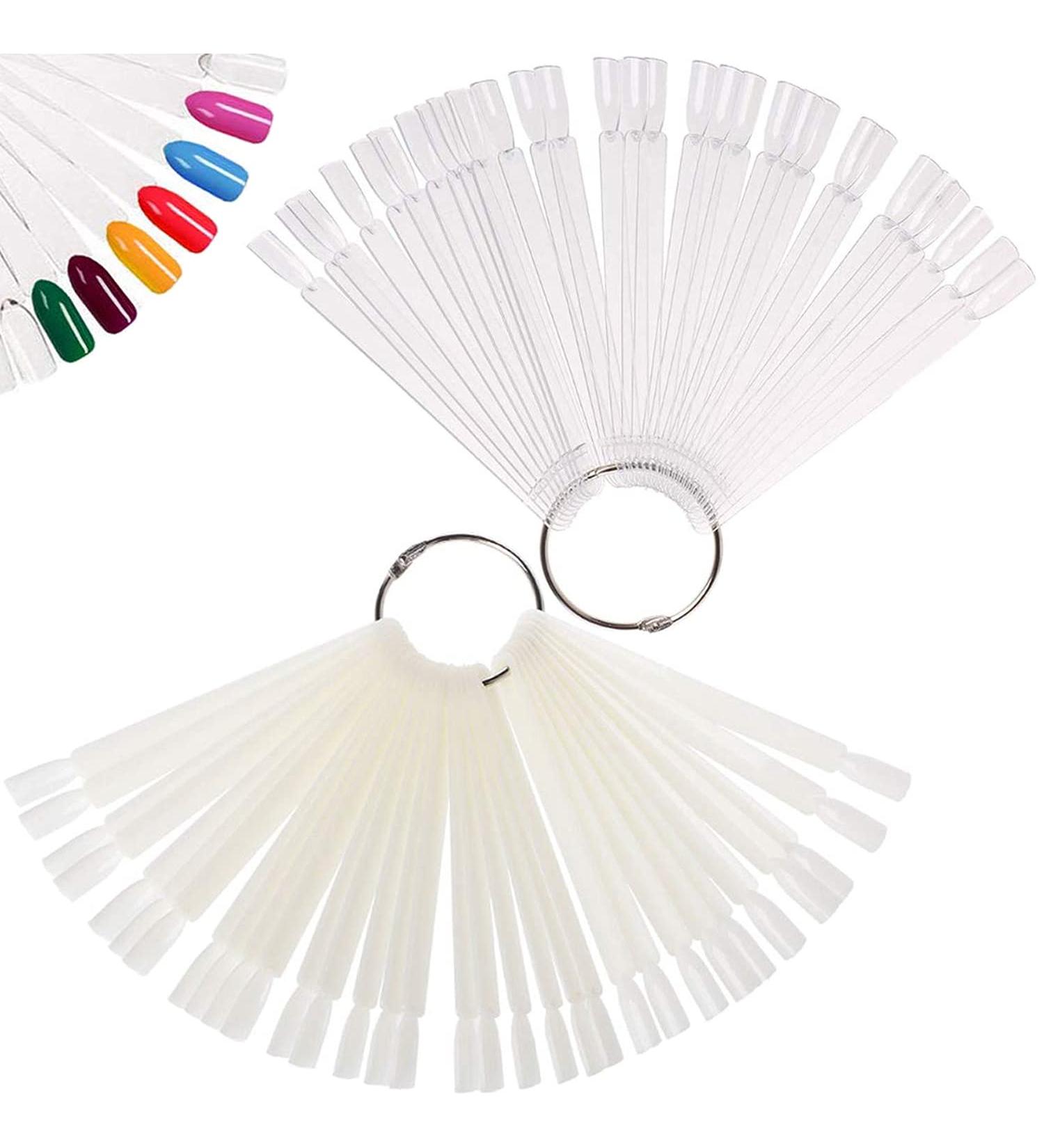 100PC Nail Art Tips Sticks - Fan-Shaped Nail Polish Display Tools for Studios & Beginners | International Shipping - Buy Online on GoSupps.com