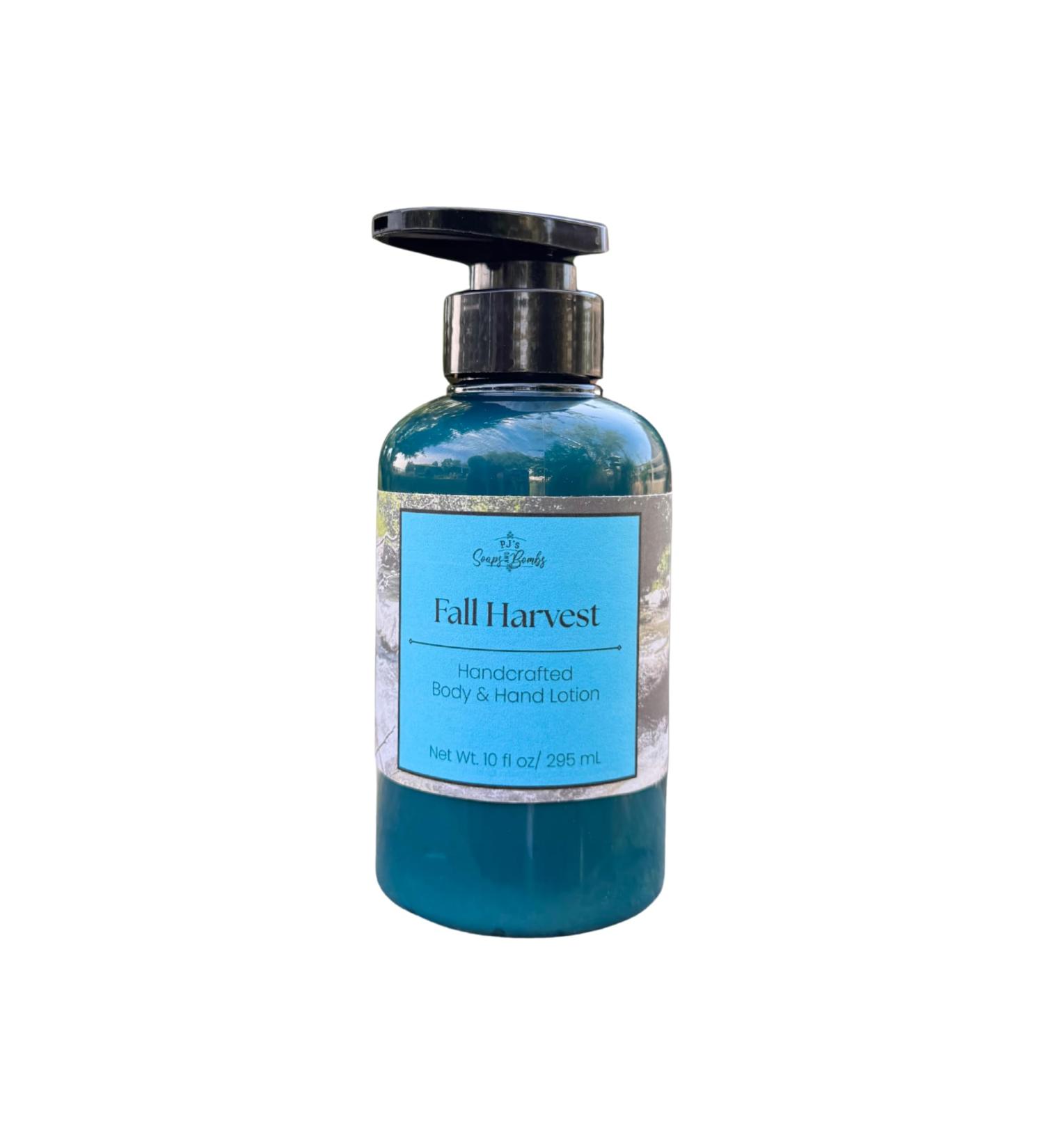 PJ's Fall Harvest Handcrafted Luxury Body Lotion Moisturizing Non-Greasy Skincare with Natural Ingredients Paraben-Free & Cruelty-Free 10 oz