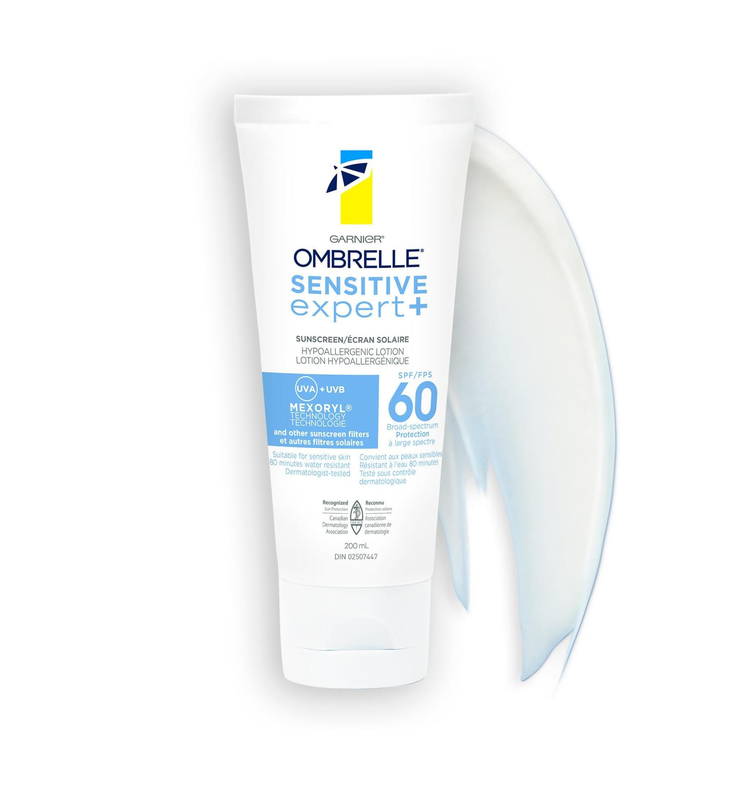 Garnier Ombrelle Sensitive Expert Body Lotion SPF 60 Hypoallergenic For The Most Sensitive Skin 200 mL 200 ml (Pack of 1) For Body SPF 60 - Buy Online on GoSupps.com
