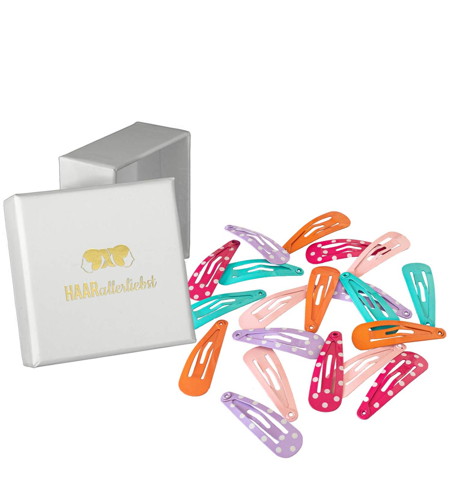 20 Pieces All-Loving Baby Girl Hair Clips - Colorful Mini Snaps for Kids & Women | Children's Hair Jewelry in White Box - Buy Online on GoSupps.com