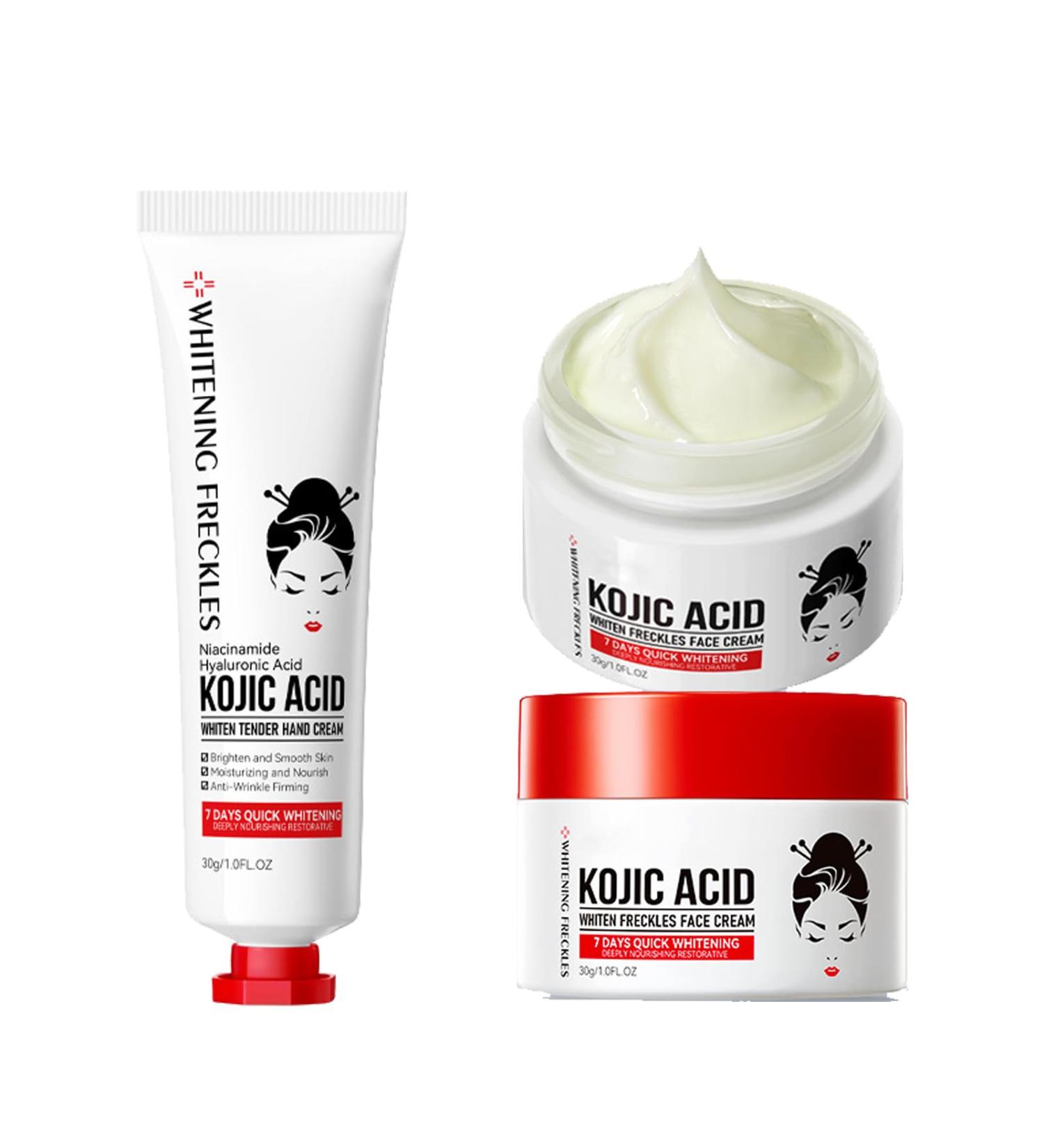 Kojic acid cream kojic acid hand cream kojic acid cream for hands antiaging and even skin tone sun damage and age spots dark spots correction kojic acid - Buy Online on GoSupps.com