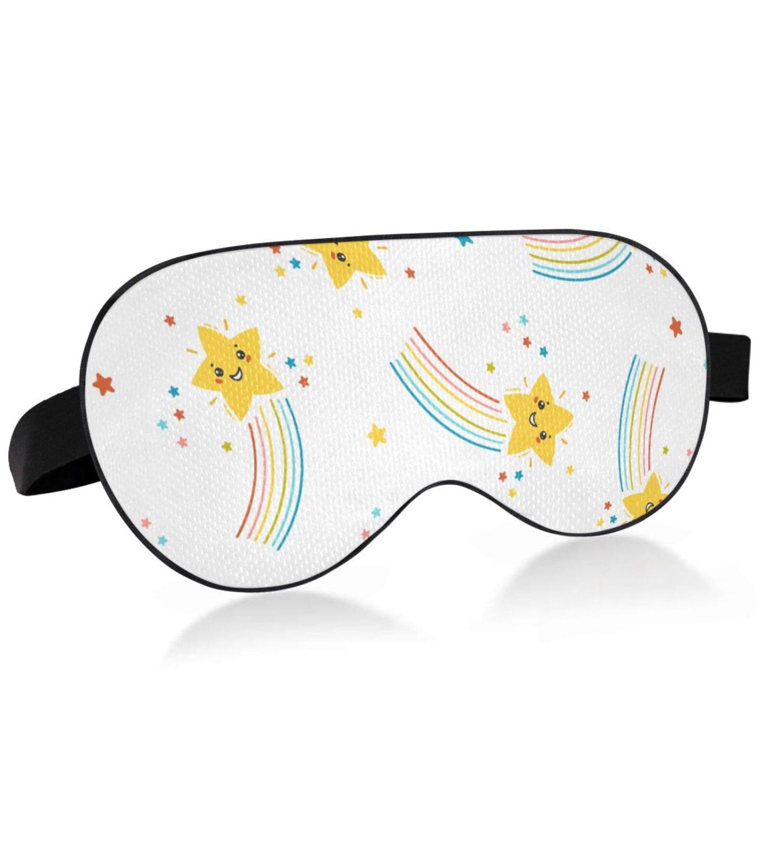 Haskirky Light Blocking Eye Mask Breathable and Adjustable Adult Men and Women Travel on Business Trips Yoga Meditation Light Smooth Comfortable Eye Mask Office Deep Sleep Goodies Cute Playing Star - Buy Online on GoSupps.com