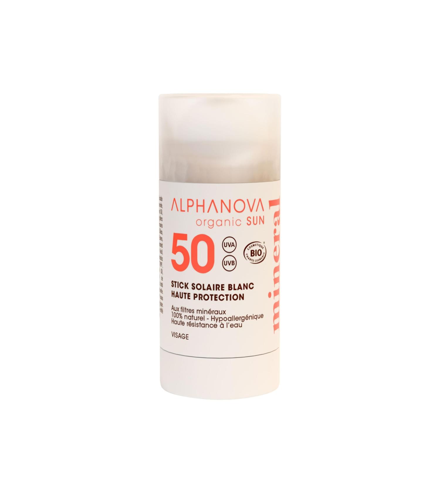 Alphanova Sun Alphanova Organic Sun Sport sun stick SPF50+ organic white 12G - Buy Online on GoSupps.com