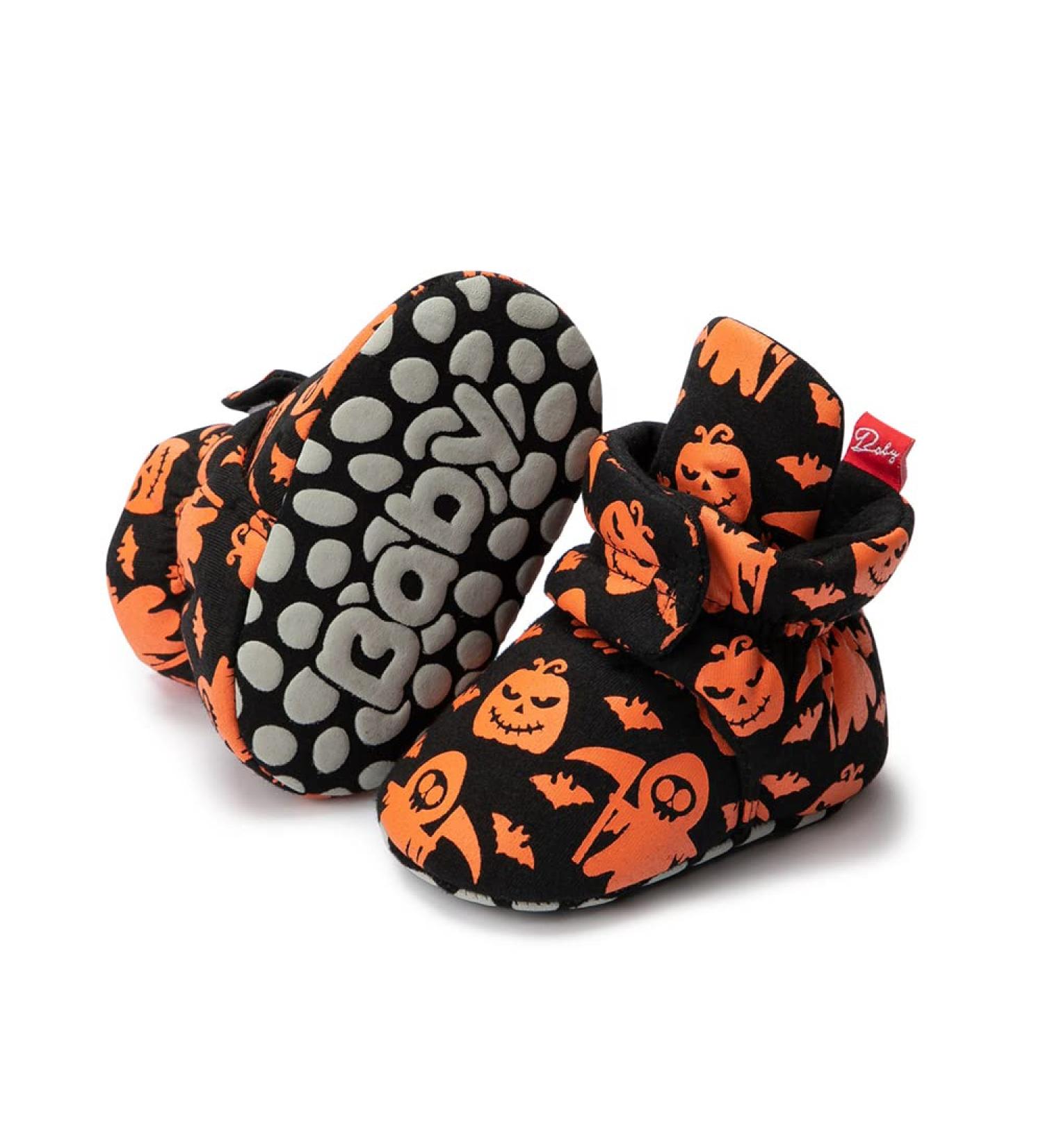 Infant Snow Boots | Soft Anti-Skid Sole | Winter Booties 0-6 Months | Orange - Buy Online on GoSupps.com