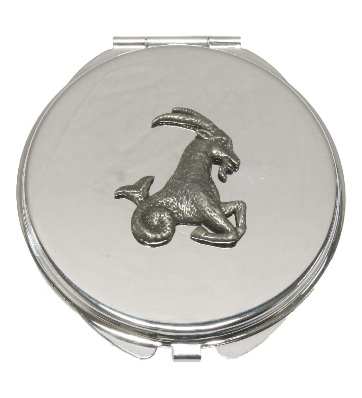 Capricorn The Goat Compact Mirror Handbag Gift With Free Engraving 63 - Buy Online on GoSupps.com