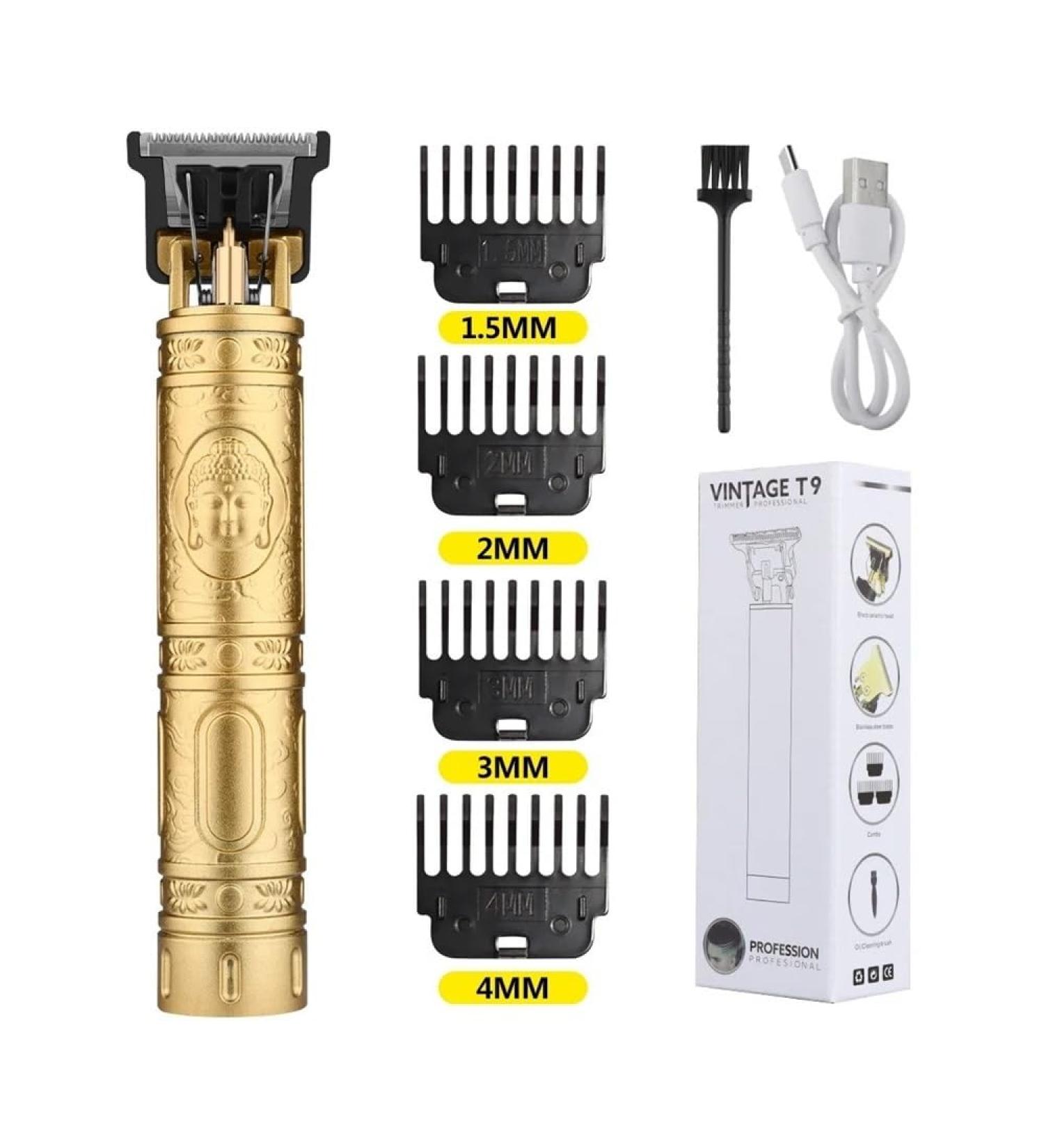 Buy T9 Original Hairdresser Set - Men's Electric Razor & Coat Trimmer (Golden Buddha) | Professional Haircut Tools for Barbers - Buy Online on GoSupps.com