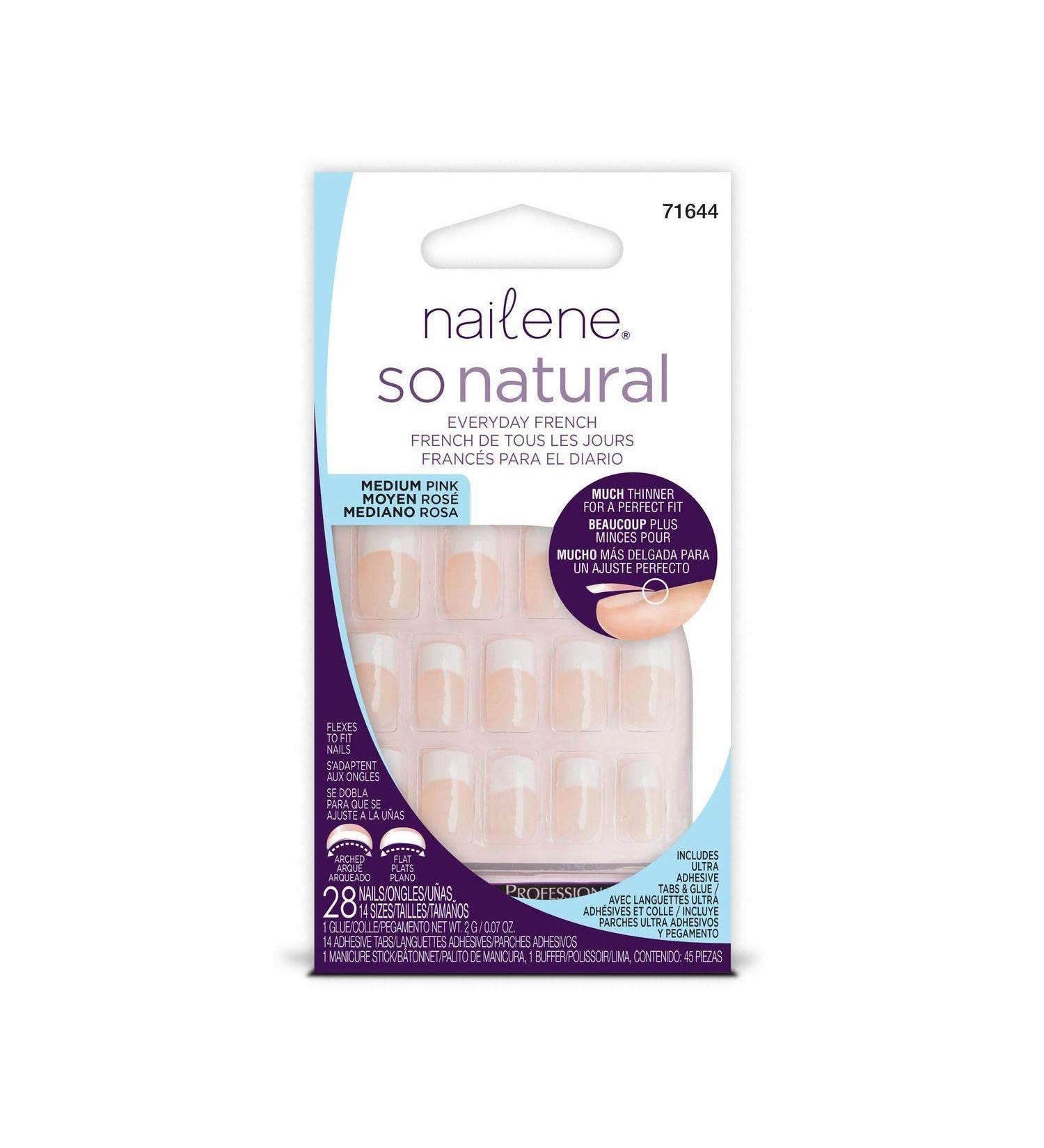 Nailene So Natural Ultra Flex Pink Medium French Nails French Medium