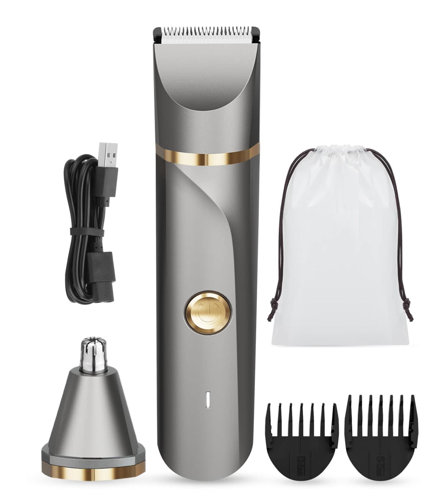 Multi-Functional Personal Groomer: Electric Trimmer for Women's Bikini Area, Men's Groin, Ear, Nose, Arms, Legs - USB Rechargeable, IP7X Waterproof, Wet/Dry Use - Buy Online on GoSupps.com