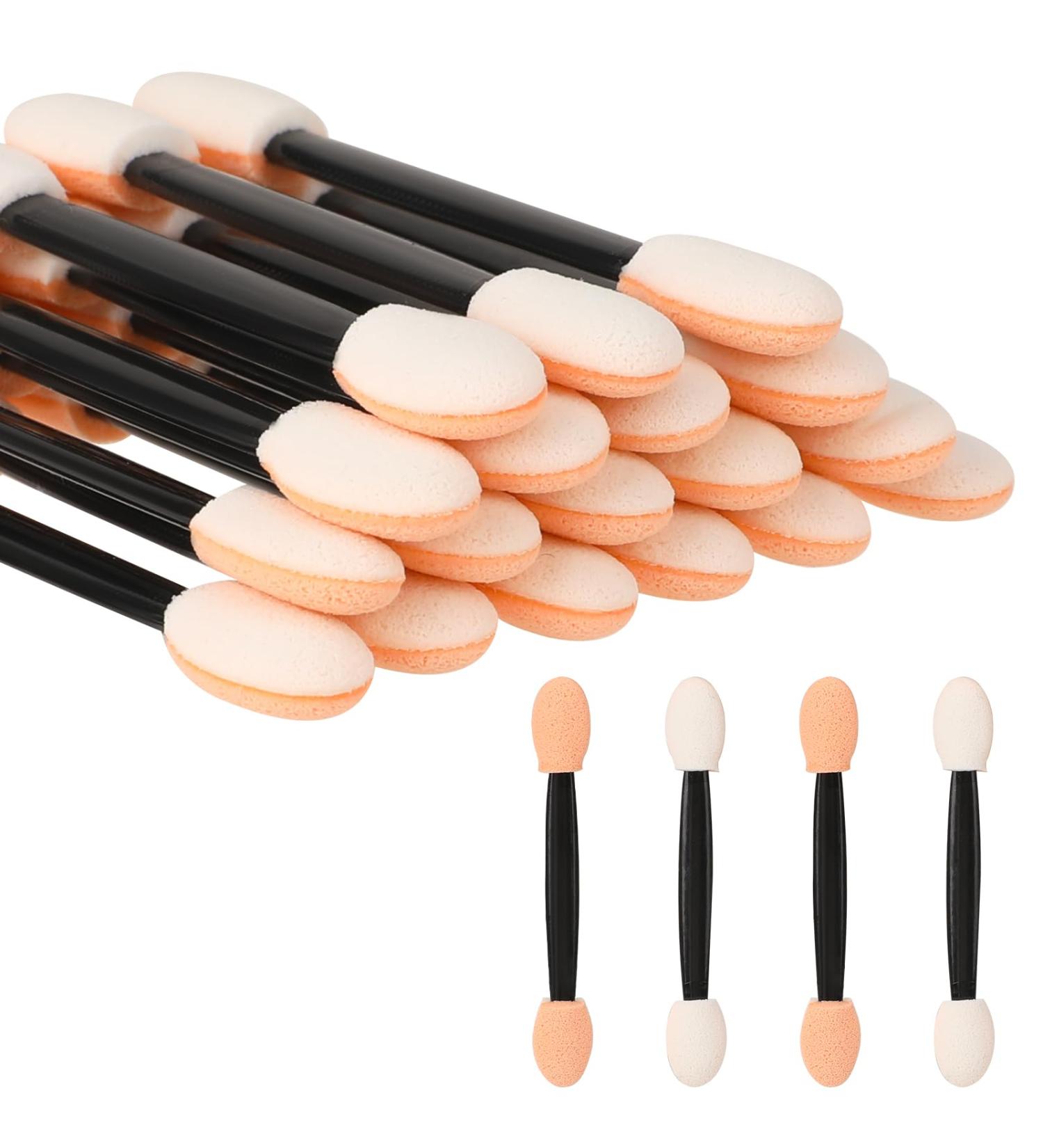50Pcs Disposable Dual Sided Eye Shadow Applicators Set - Black Sponge Brushes for Women and Girls - Buy Online on GoSupps.com