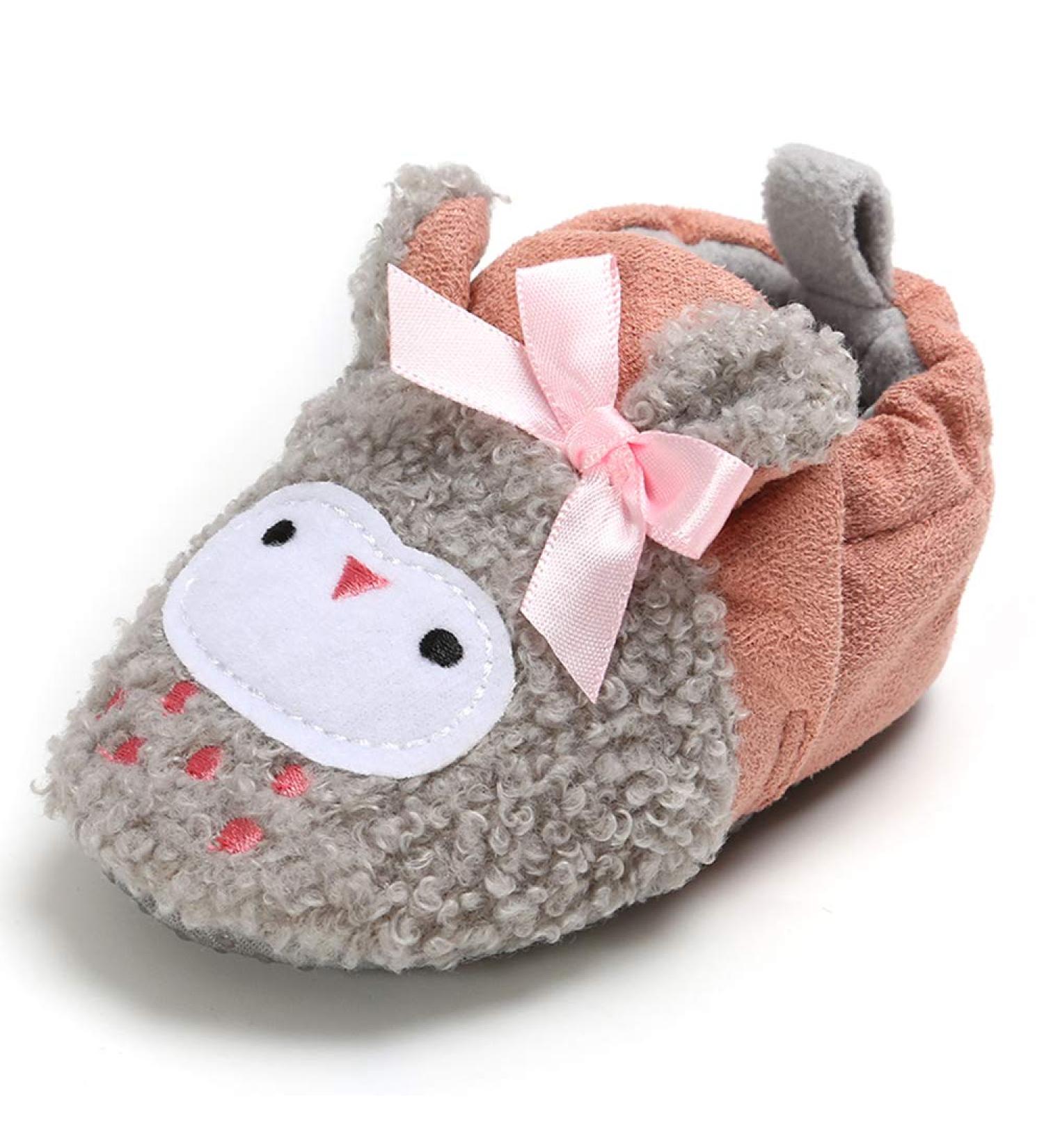 LACOFIA Baby Boys Girls Anti-Slip Soft Sole Booties 12-18 Months - Pink Owl - Buy Online on GoSupps.com