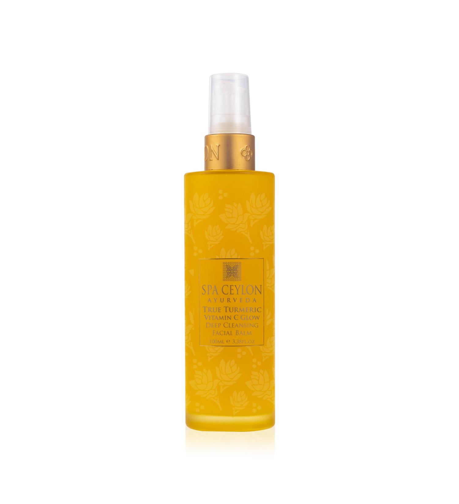 SPA CEYLON True Turmeric Vitamin C Glow Facial Balm - Deep Cleansing for Normal to Dry Skin | Ayurvedic Remedy for Blemished Pigmented & Uneven Skin - International Shipping - Buy Online on GoSupps.com