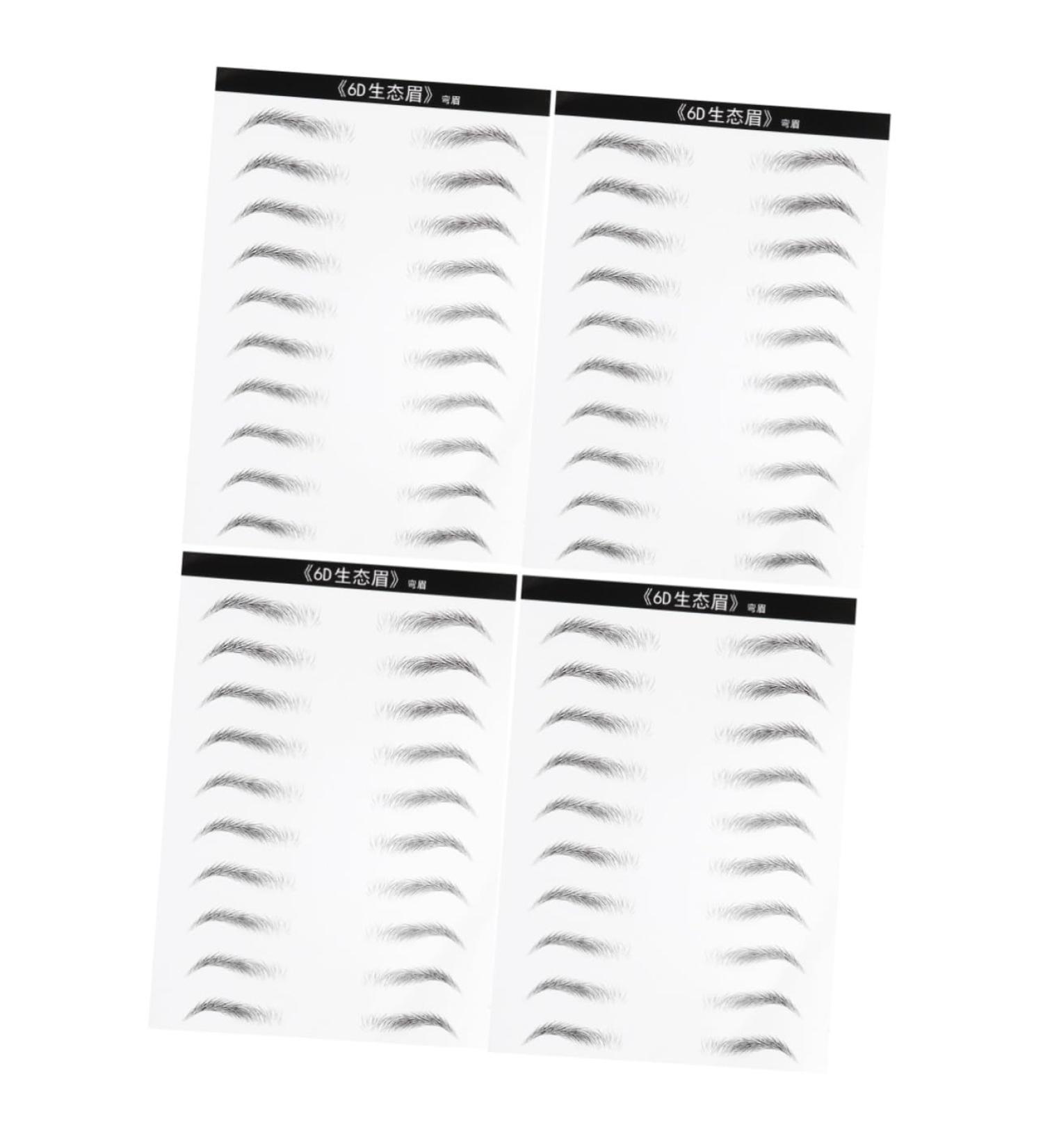 Housoutil 4 Sheets Eyebrow Makeup Eyes Brown Natural Simple Makeup Brow Sticker Brow Tatoo Disposable 6d Patch - Buy Online on GoSupps.com