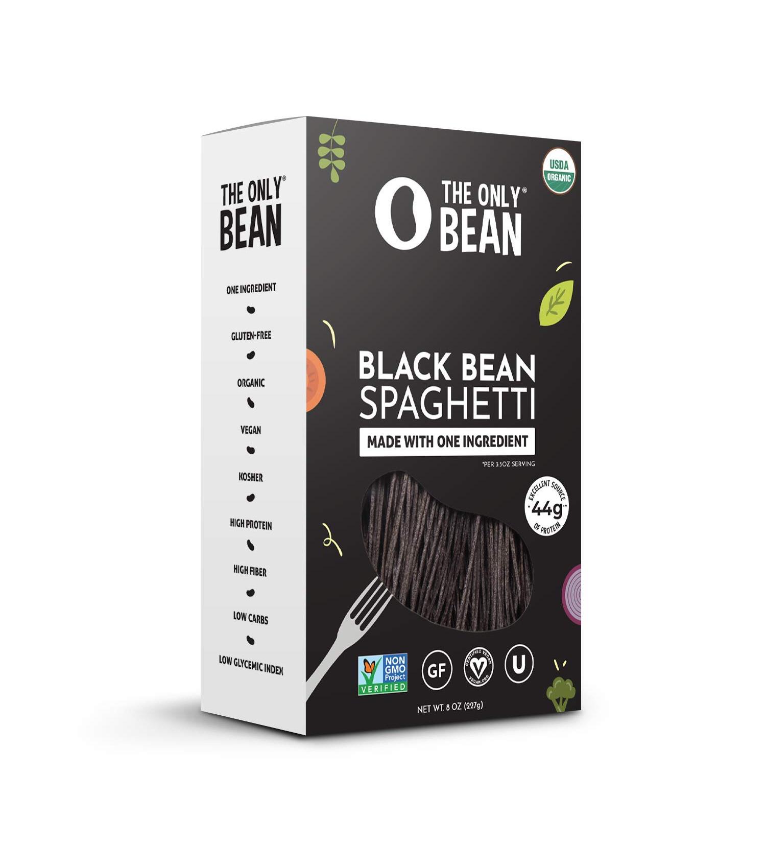 The Only Bean - Organic Black Bean Spaghetti Pasta - High Protein Keto Friendly Gluten-Free Vegan Non-GMO Kosher Low Carb Plant-Based Bean Noodles - 8 oz (1 Pack) - Buy Online on GoSupps.com