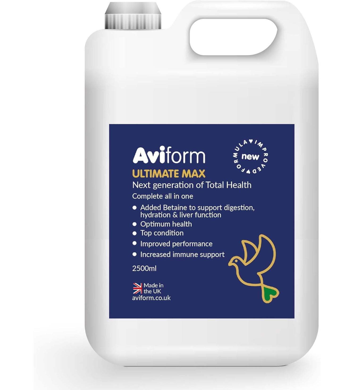 Aviform ULTIMATE Max NEW FORMULA Complete Supplement for Racing Pigeons 2500ml - Buy Online on GoSupps.com