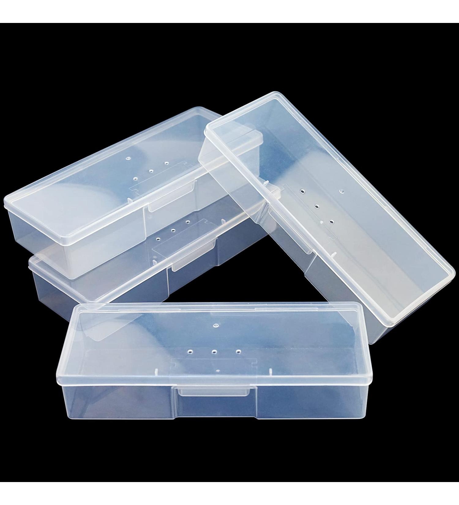 Clear Manicure Tool Box - Nail Storage Case for Manicure Pedicure Kit (4pcs) - Buy Online on GoSupps.com