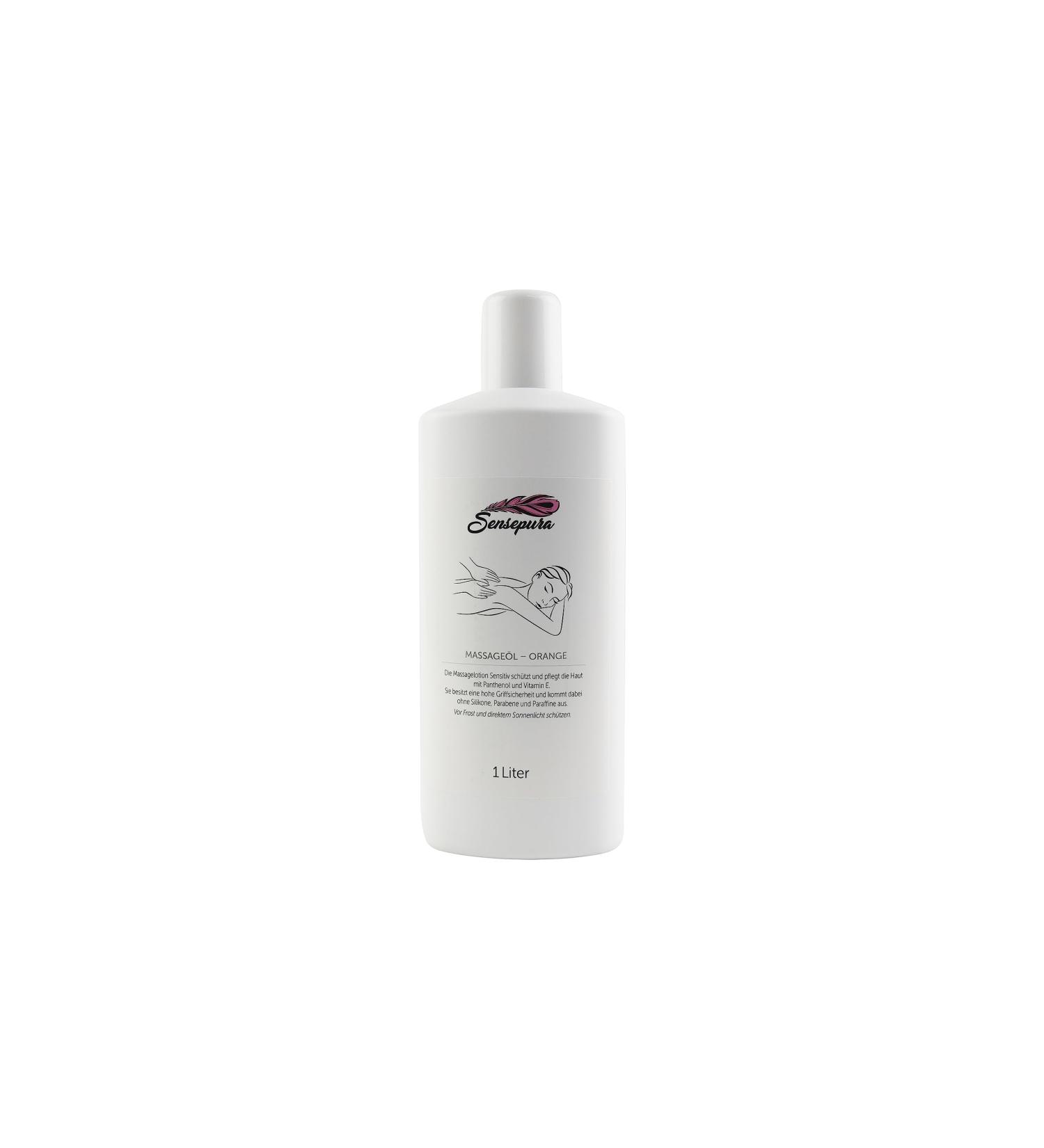 Massage oil Orange 1 liter for a pleasant & soothing massage particularly economical and well tolerated