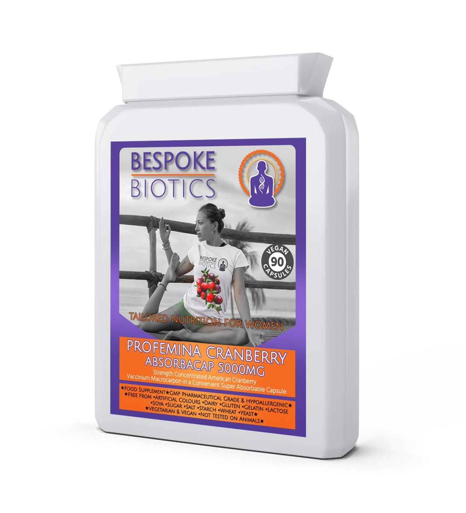 Cranberry Supplement 5040mg - 90 Tablets for Healthy Bladder & UTI Relief | Antioxidants & Blood Sugar Control | High Strength UK Made Vegan Formula - Bespoke Biotics - Buy Online on GoSupps.com