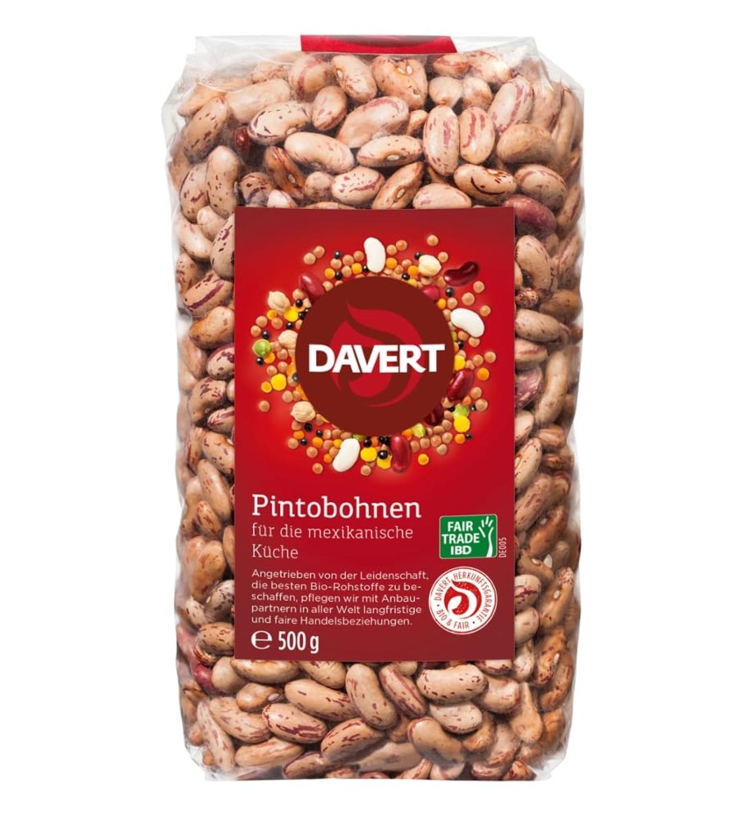 Davert Pinto Beans Pack of 4 (4 x 500 g) - Organic